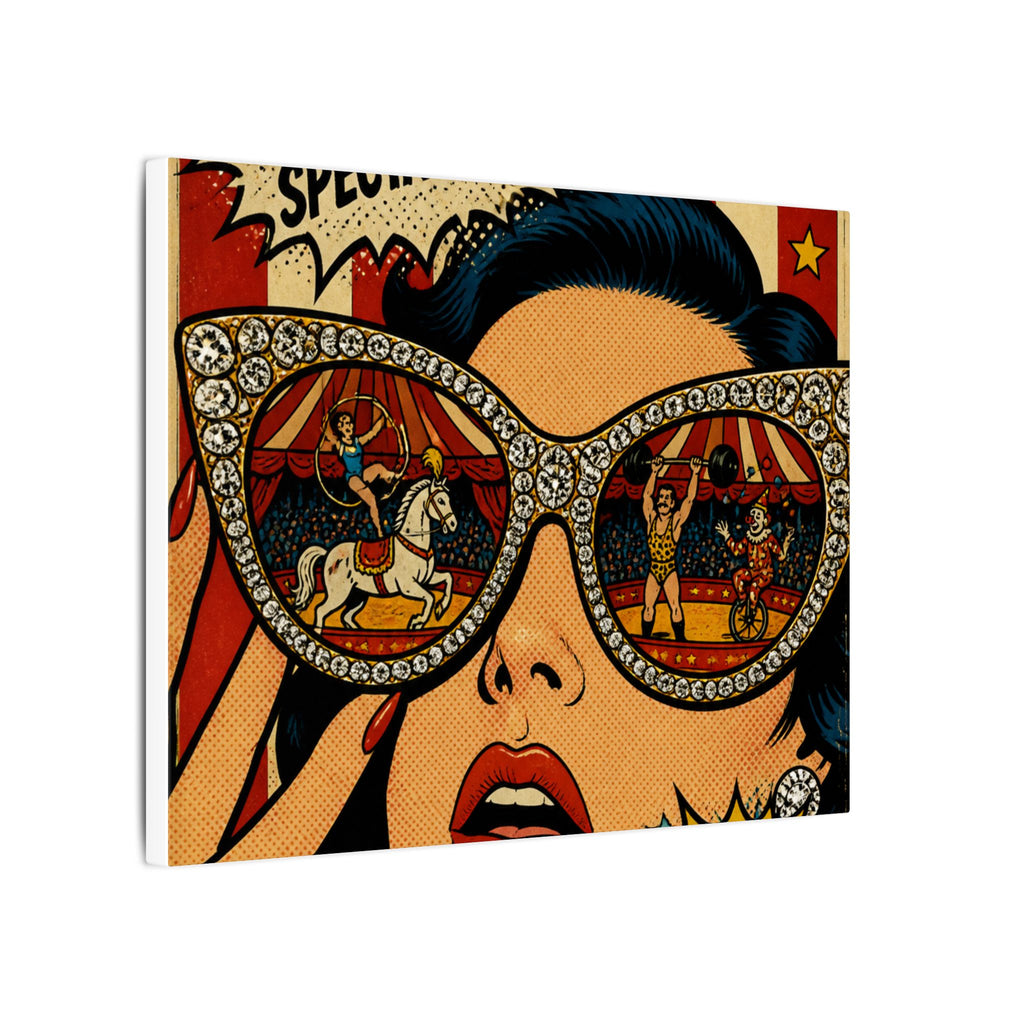 Sunglasses Circus Ring Wall Art Canvas 16×20 Pop Art Living Room Decor Maximalist Print