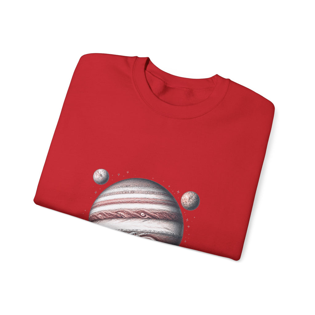 Matching Couple Sweatshirt - Saturn & Jupiter Matching Couple Crewneck Sweatshirt Hand-Drawn Art His Hers Best Friend Gift - Design B