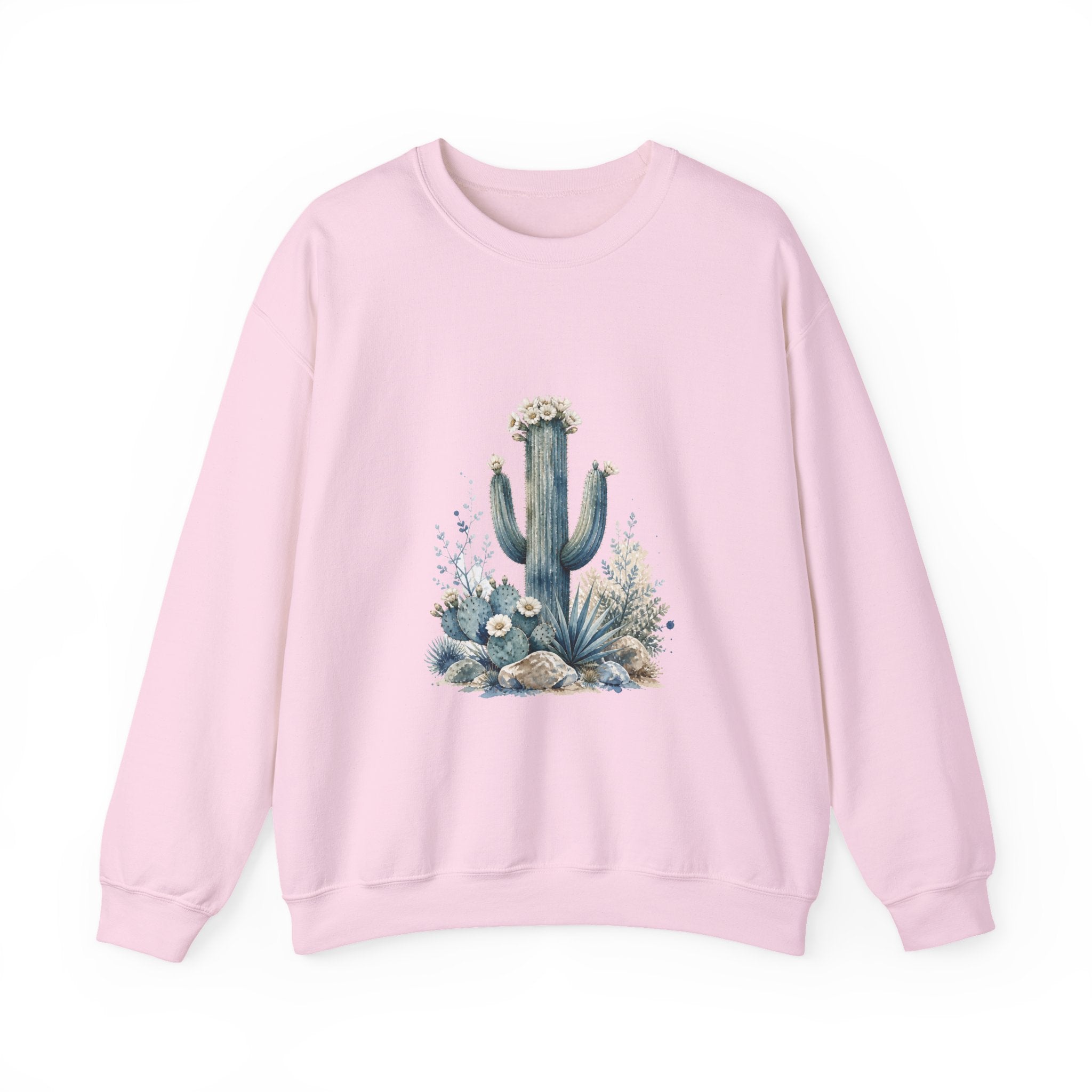 Matching Couple Sweatshirt - Desert & Rainforest Matching Couple Premium Fleece Sweatshirt Watercolor Art His Hers Birthday Gift - Design A