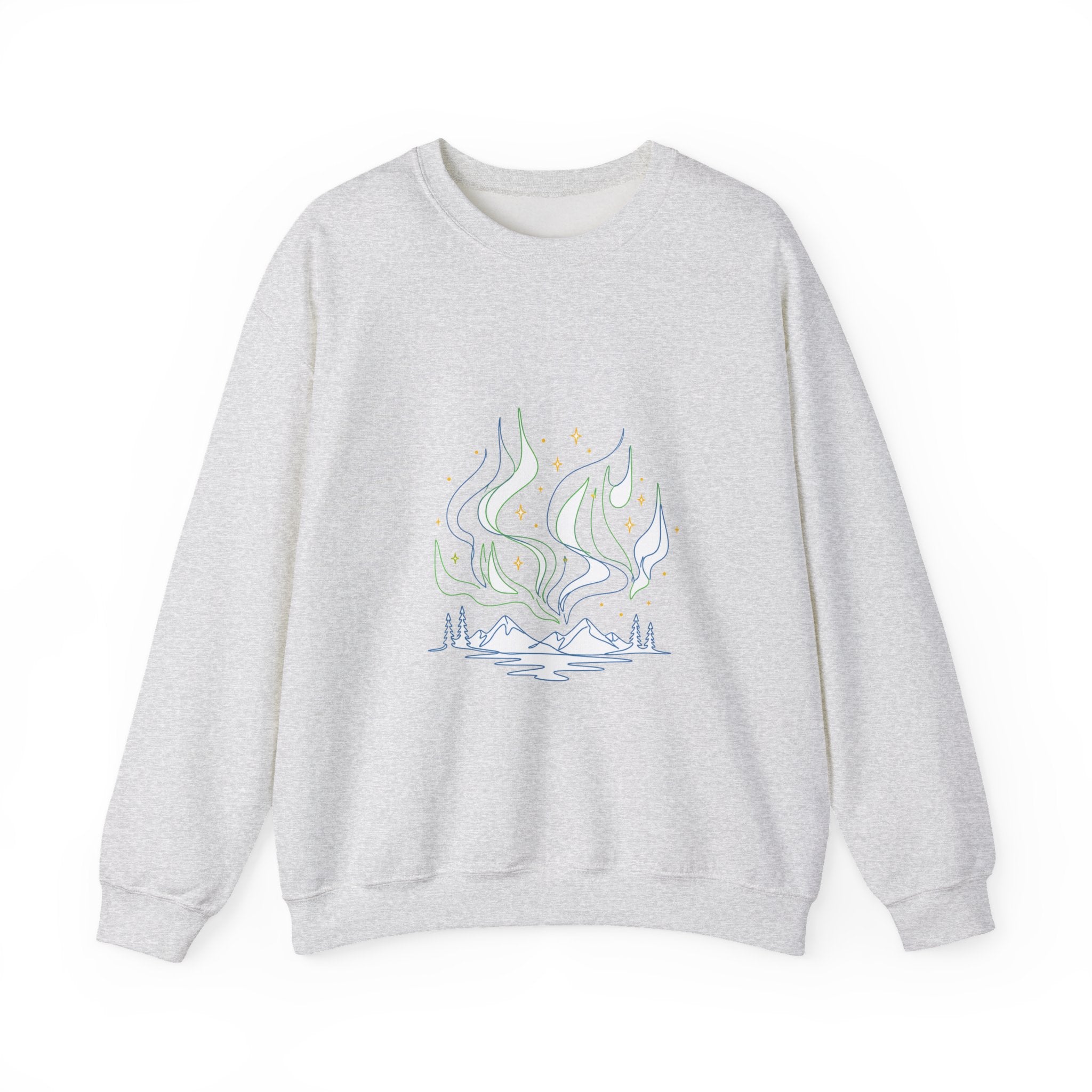 Matching Couple Sweatshirt - Aurora & Southern Cross Matching Couple Premium Fleece Sweatshirt Minimalist Art His Hers Christmas Gift - Design A
