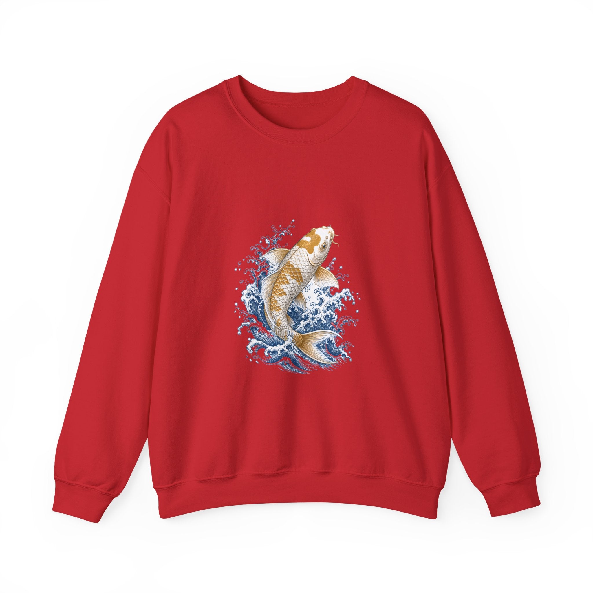 Matching Couple Sweatshirt - Koi Fish Yin Yang Matching Couple Premium Fleece Sweatshirt Vintage Art His Hers Honeymoon Gift - Design A