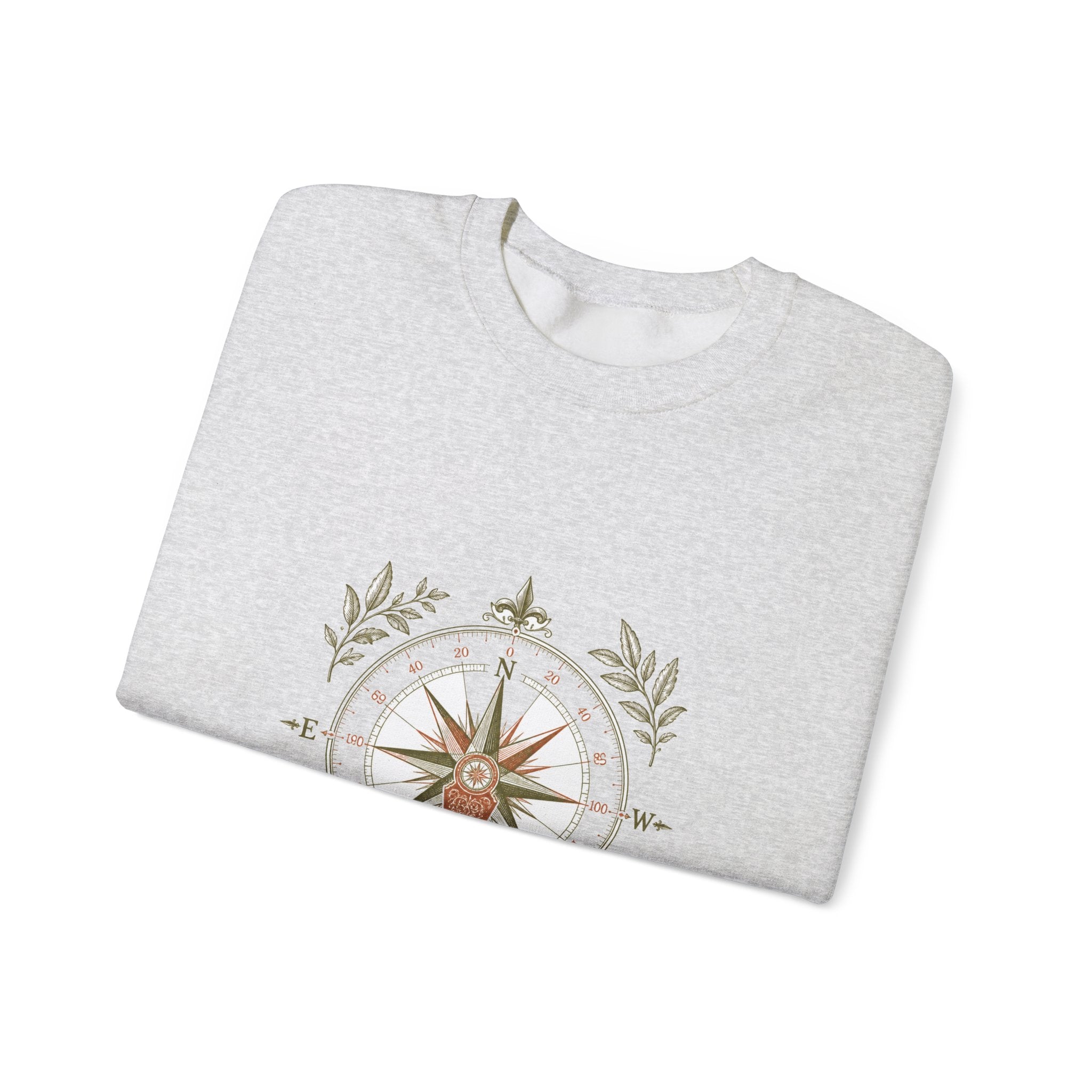 Matching Couple Sweatshirt - Compass North & South Matching Couple Comfort Colors Crew Vintage Art His Hers Honeymoon Gift - Design B