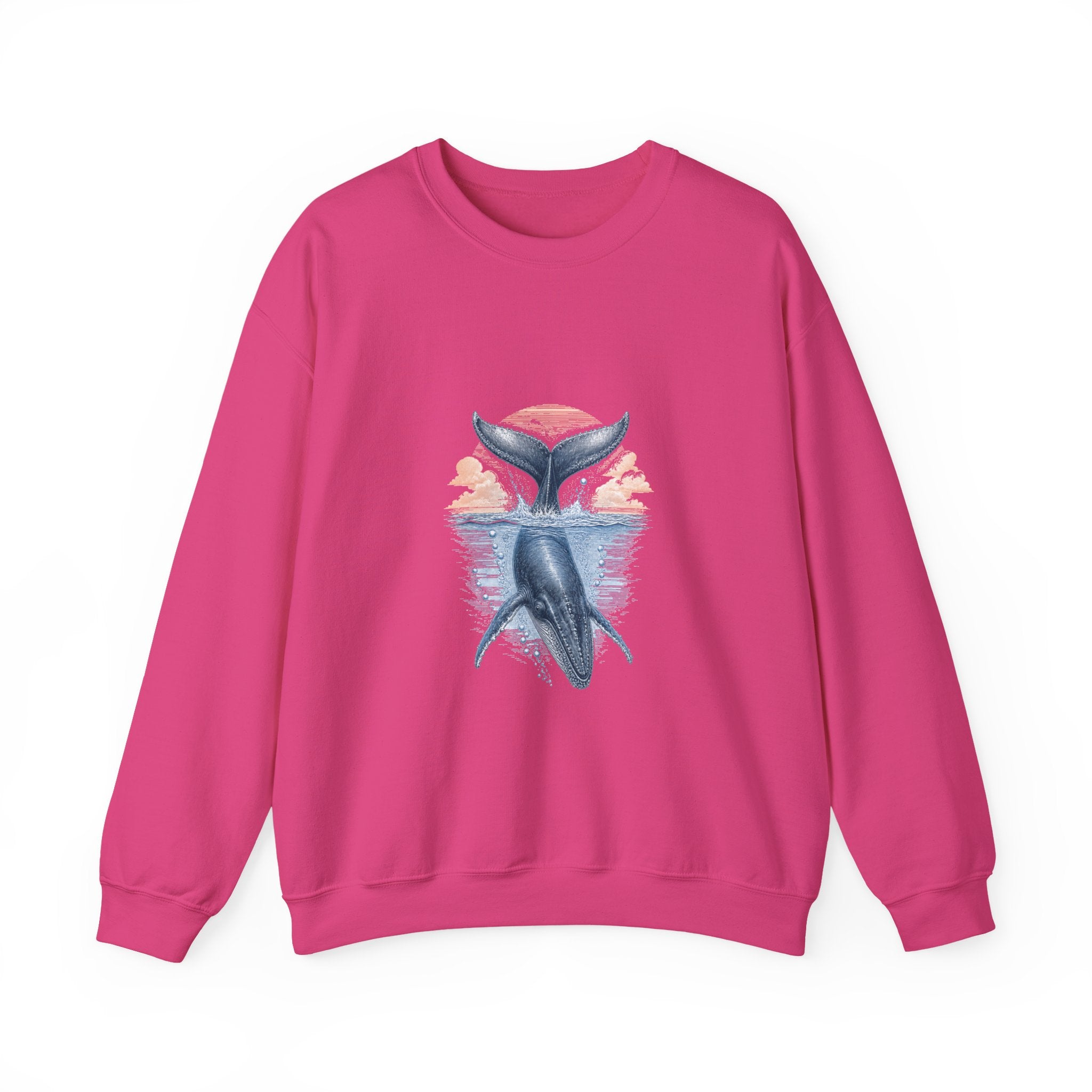 Matching Couple Sweatshirt - Eagle & Whale Matching Couple Comfort Colors Crew Vintage Art His Hers Honeymoon Gift - Design B