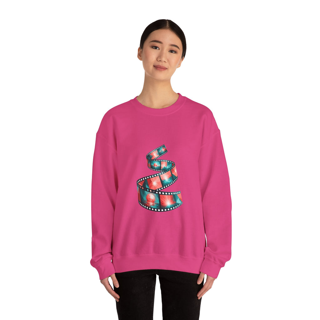 Matching Couple Sweatshirt - Camera & Film Matching Couple Crewneck Sweatshirt Geometric Art His Hers Couple Gift - Design B