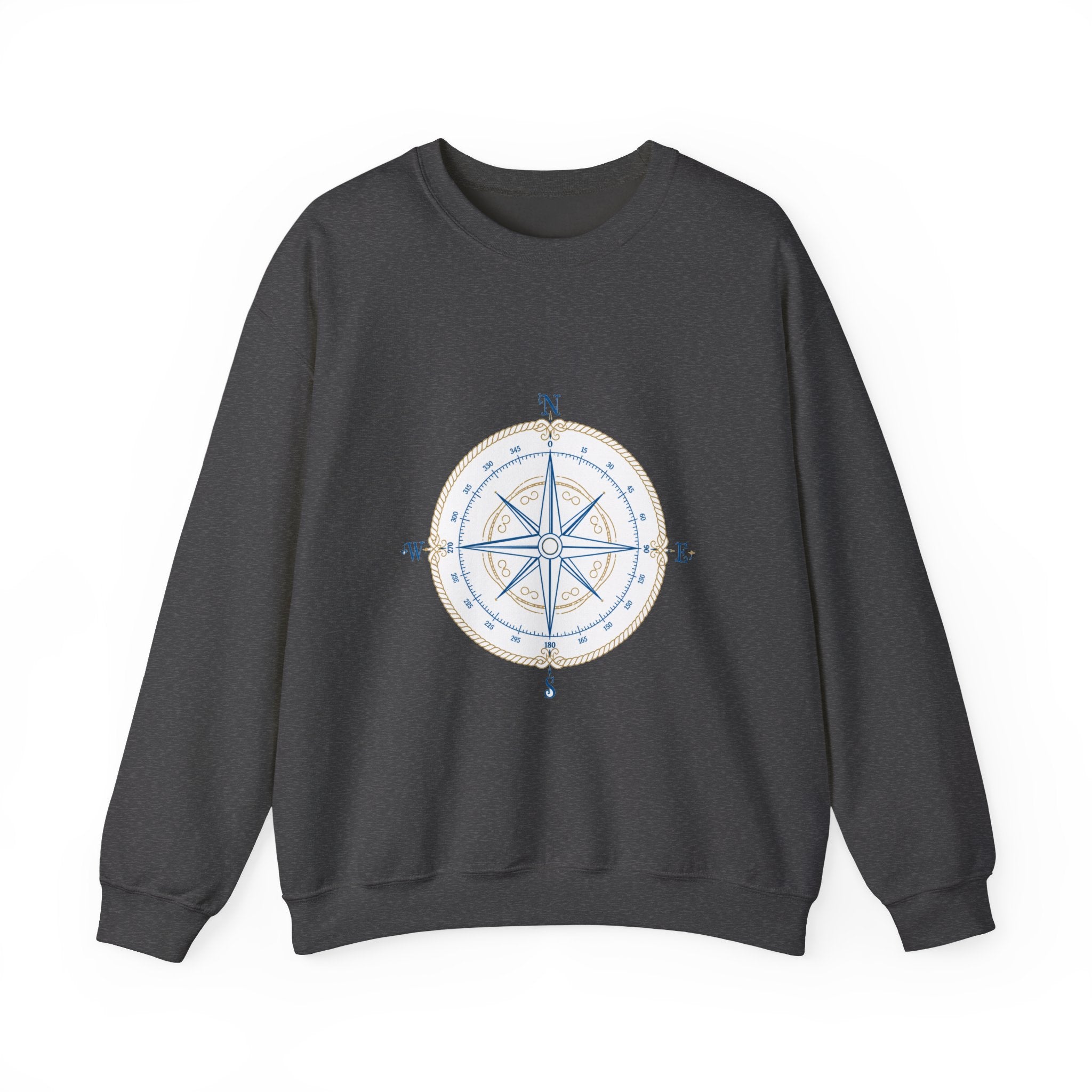 Matching Couple Sweatshirt - Compass North & South Matching Couple Premium Fleece Sweatshirt Minimalist Art His Hers Christmas Gift - Design A