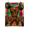 Strongman Bear Wall Art Poster 18×24 Pop Art Living Room Decor Maximalist Print