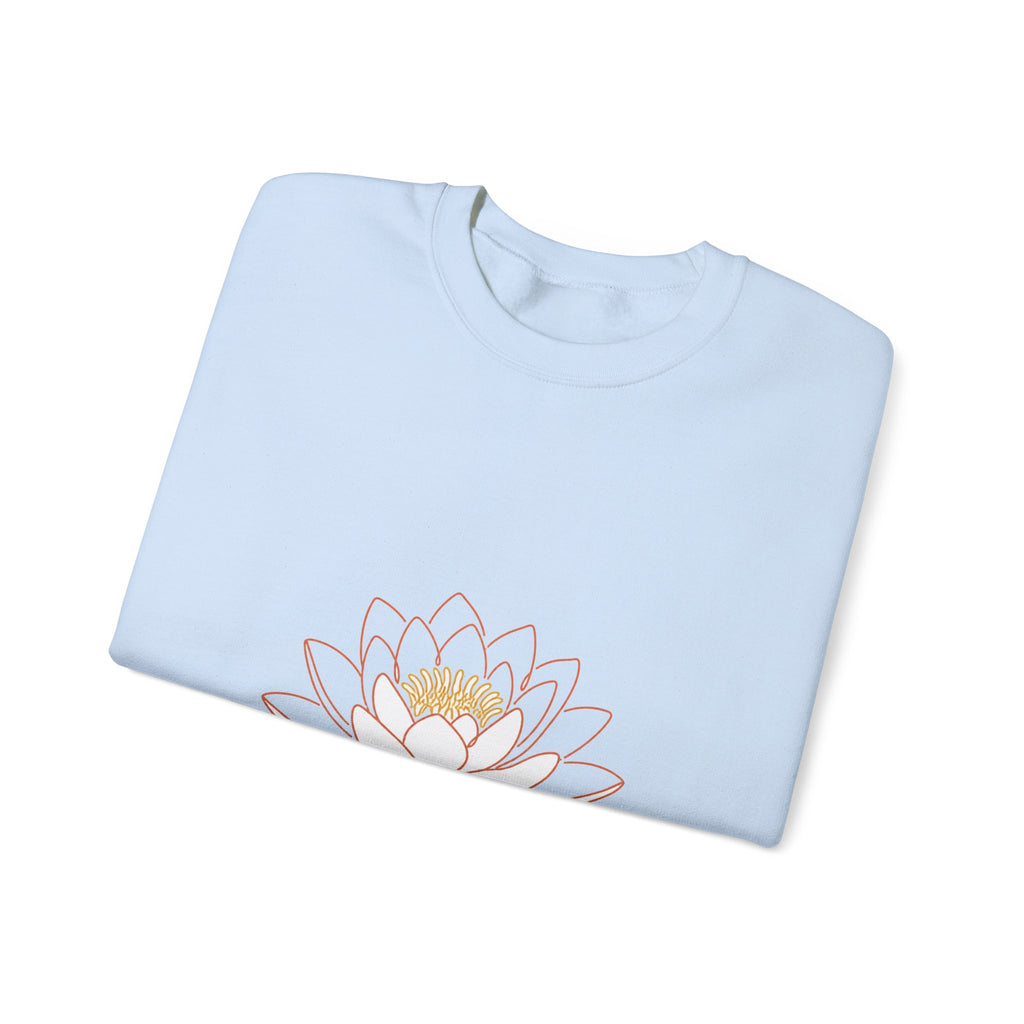 Matching Couple Sweatshirt - Open & Closed Lotus Matching Couple Comfort Colors Crew Minimalist Art His Hers Christmas Gift - Design A
