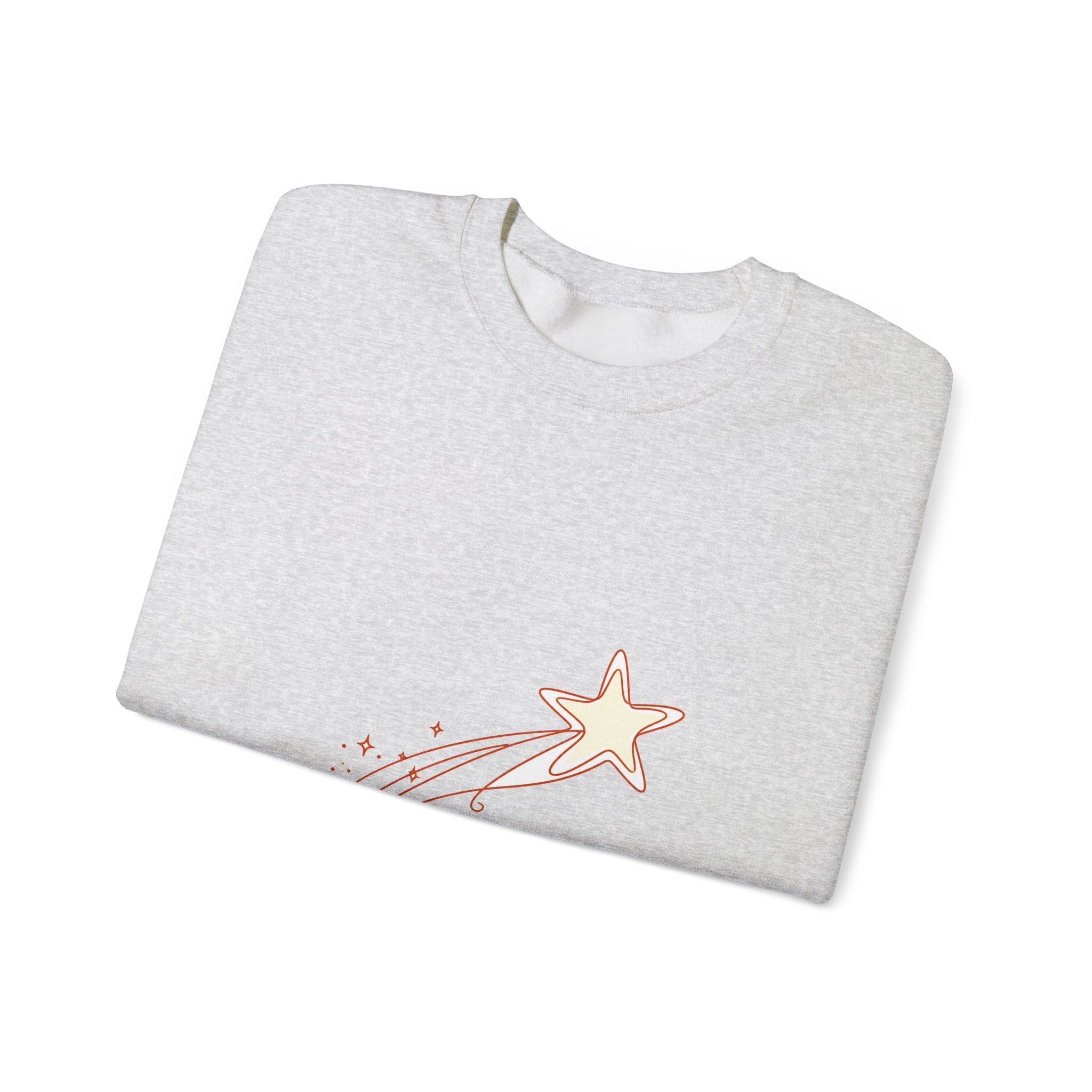 Matching Couple Sweatshirt - Shooting Star & North Star Matching Couple Comfort Colors Crew Minimalist Art His Hers Christmas Gift - Design A