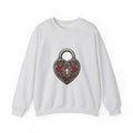 Matching Couple Sweatshirt - Key & Lock Matching Couple Comfort Colors Crew Hand-Drawn Art His Hers Anniversary Gift - Design B