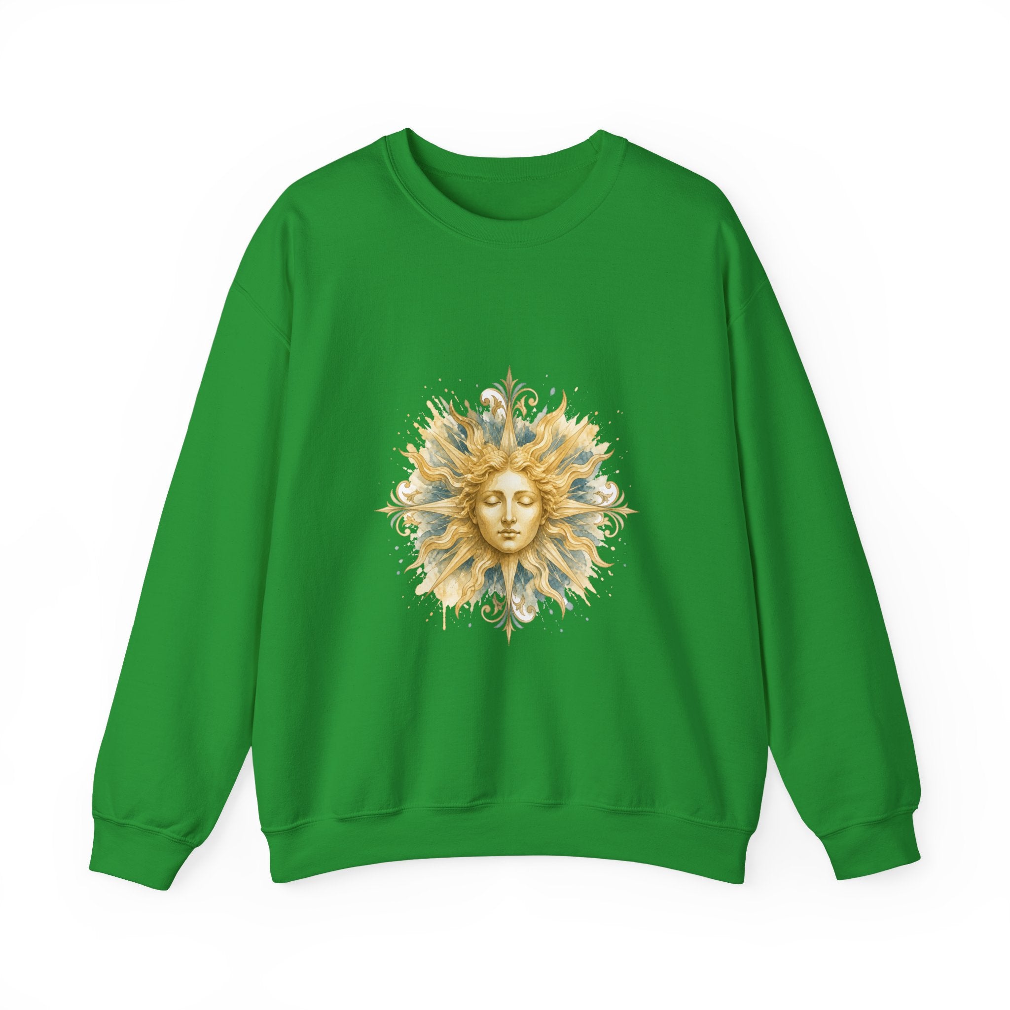 Matching Couple Sweatshirt - Helios & Selene Matching Couple Premium Fleece Sweatshirt Watercolor Art His Hers Birthday Gift - Design A