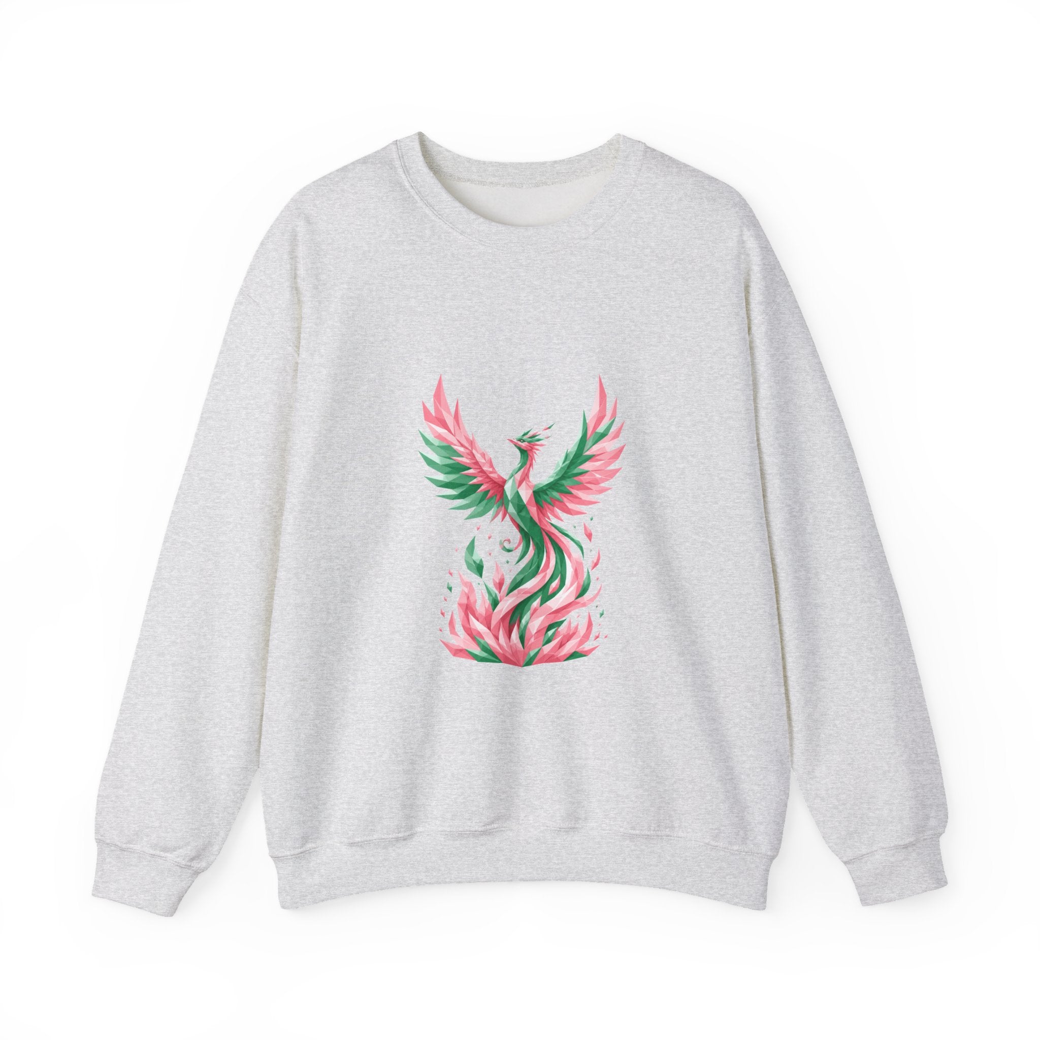 Matching Couple Sweatshirt - Dragon & Phoenix Matching Couple Premium Fleece Sweatshirt Geometric Art His Hers Love Gift - Design B