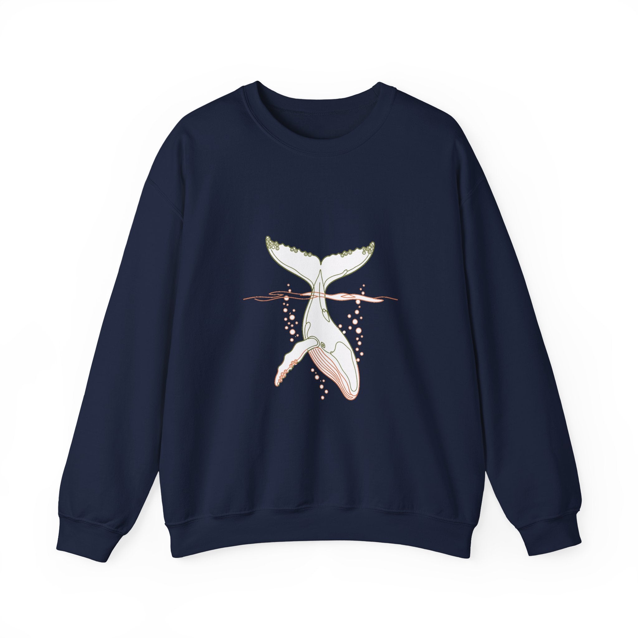 Matching Couple Sweatshirt - Eagle & Whale Matching Couple Premium Fleece Sweatshirt Minimalist Art His Hers Christmas Gift - Design B