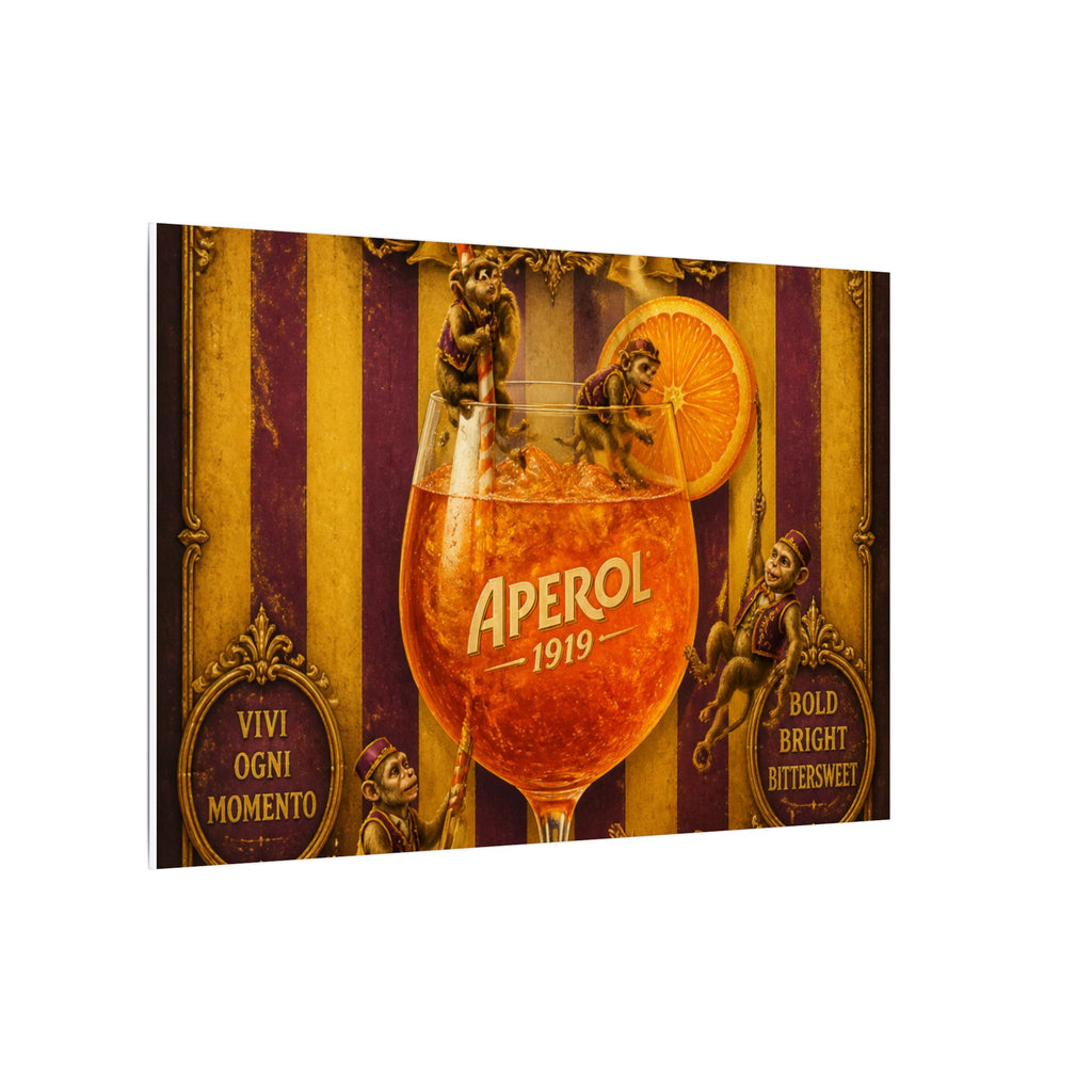 Aperol Spritz Monkeys Wall Art Canvas 24×36 Baroque Studio Decor Maximalist Print