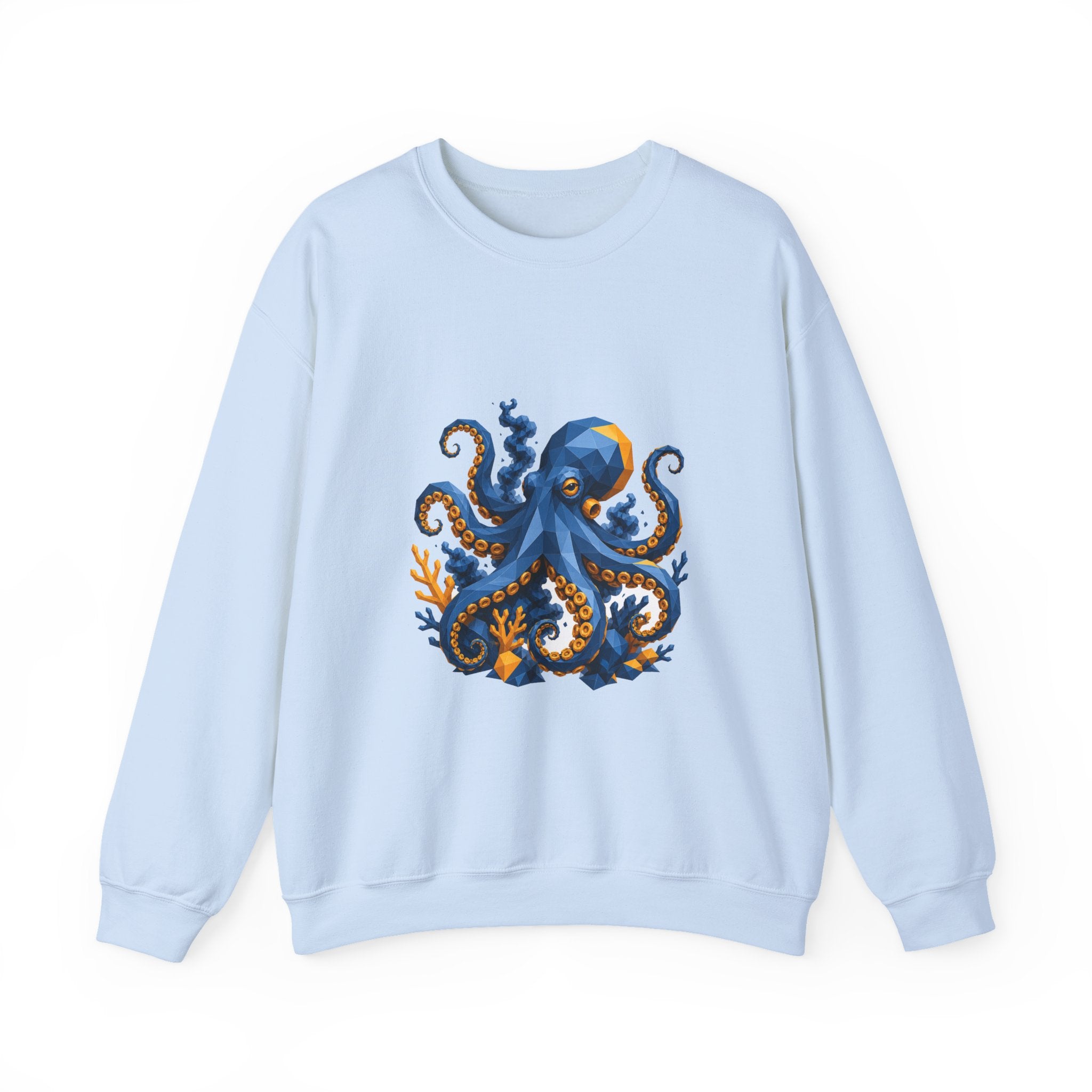 Matching Couple Sweatshirt - Octopus & Jellyfish Matching Couple Comfort Colors Crew Geometric Art His Hers Love Gift - Design A
