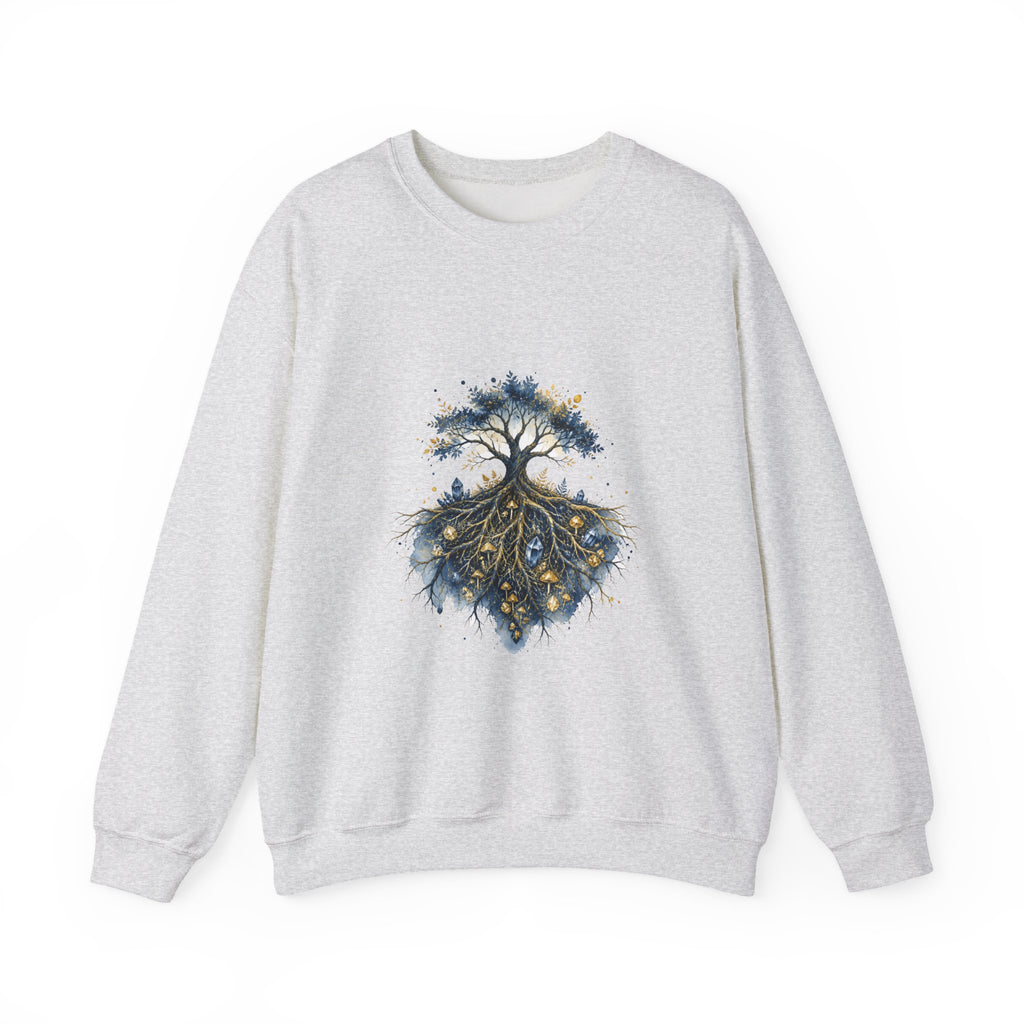 Matching Couple Sweatshirt - Ancient Oak & Deep Roots Matching Couple Premium Fleece Sweatshirt Watercolor Art His Hers Birthday Gift - Design B