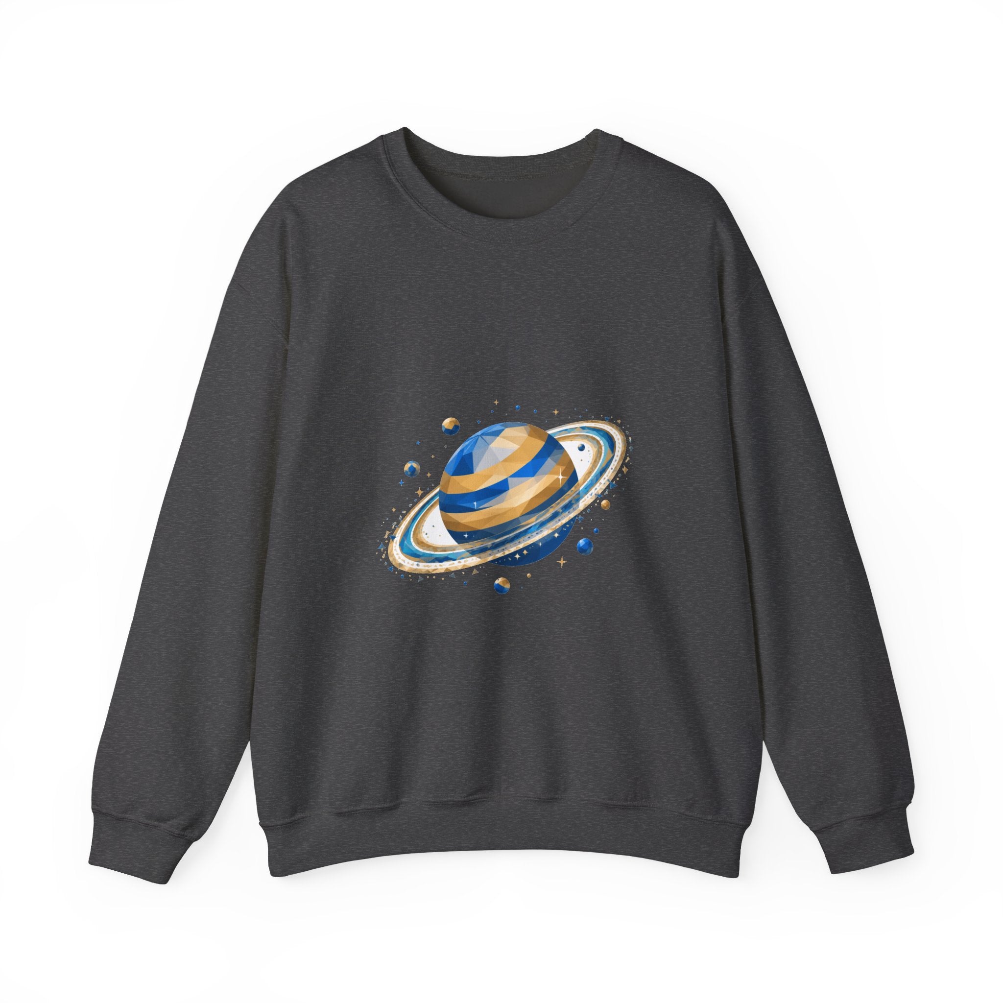 Matching Couple Sweatshirt - Astronaut & Planet Matching Couple Premium Fleece Sweatshirt Geometric Art His Hers Love Gift - Design B