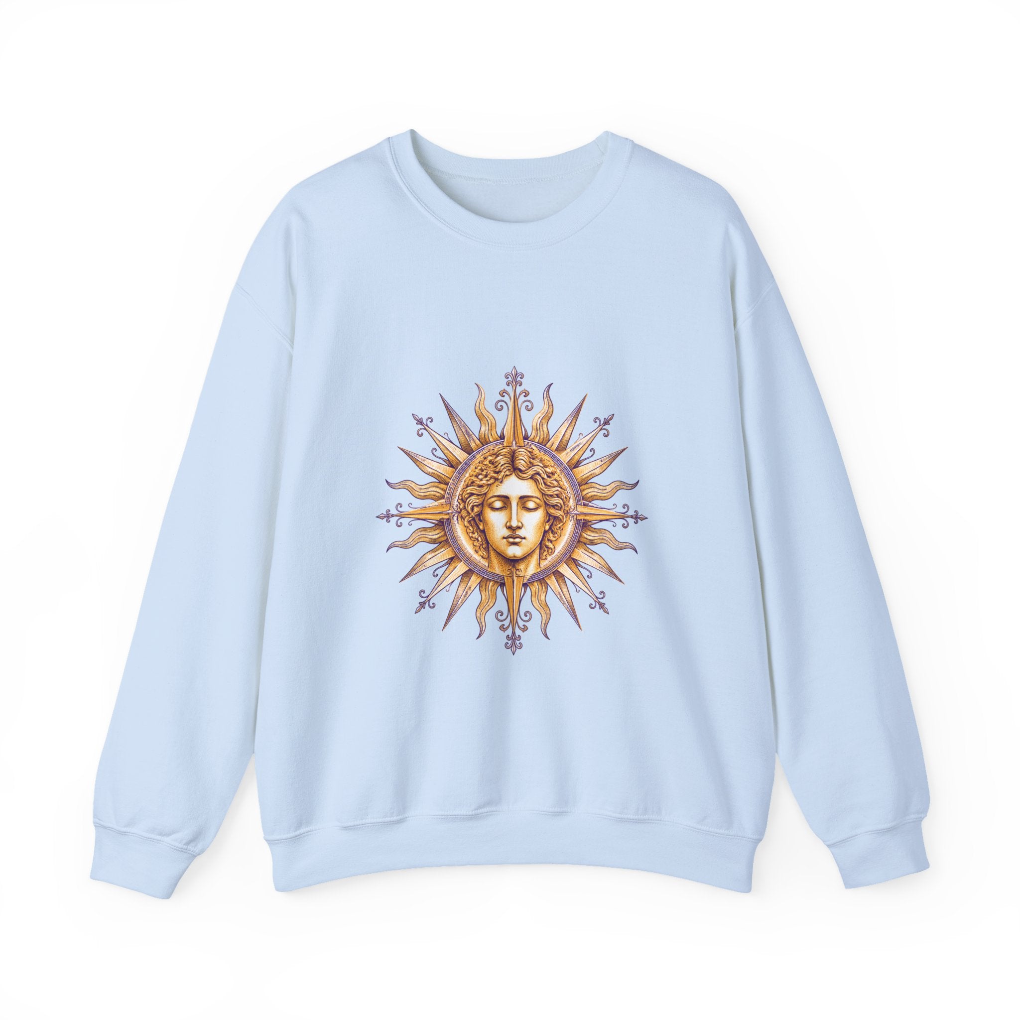 Matching Couple Sweatshirt - Helios & Selene Matching Couple Crewneck Sweatshirt Hand-Drawn Art His Hers Best Friend Gift - Design A