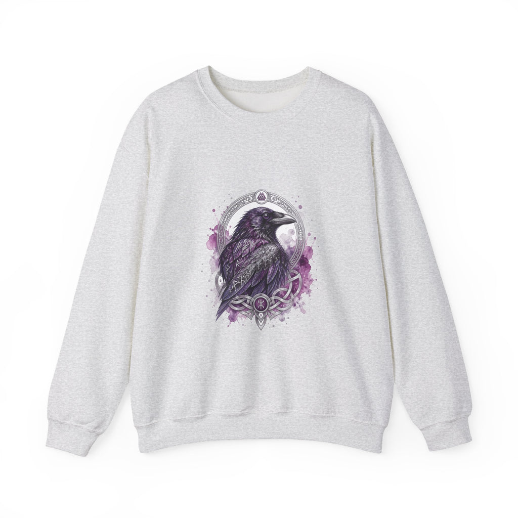 Matching Couple Sweatshirt - Huginn & Muninn Matching Couple Premium Fleece Sweatshirt Watercolor Art His Hers Birthday Gift - Design A