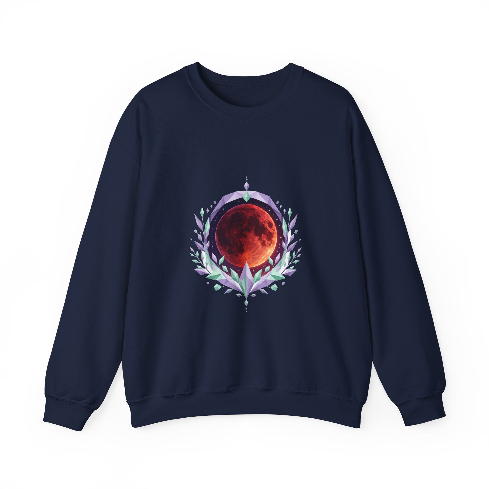Matching Couple Sweatshirt - Solar & Lunar Eclipse Matching Couple Comfort Colors Crew Geometric Art His Hers Love Gift - Design B