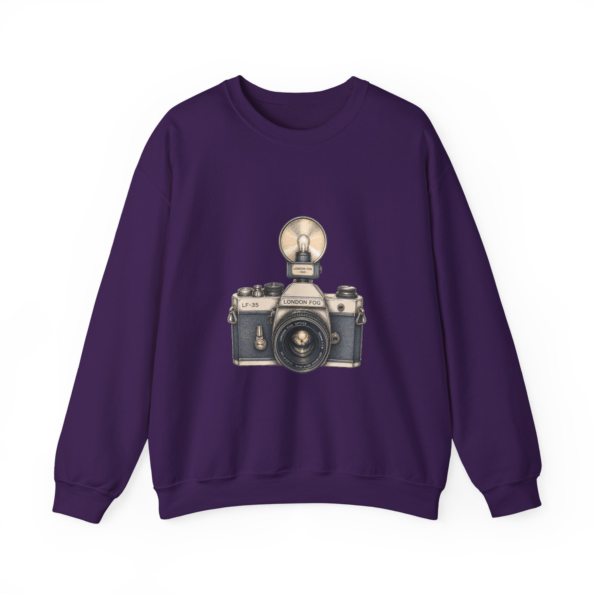 Matching Couple Sweatshirt - Camera & Film Matching Couple Premium Fleece Sweatshirt Hand-Drawn Art His Hers Anniversary Gift - Design A