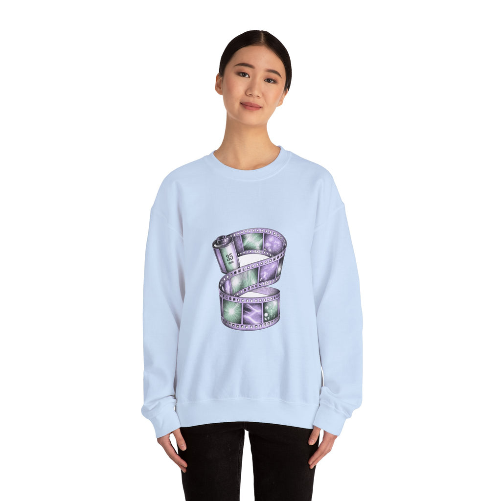 Matching Couple Sweatshirt - Camera & Film Matching Couple Comfort Colors Crew Hand-Drawn Art His Hers Anniversary Gift - Design B