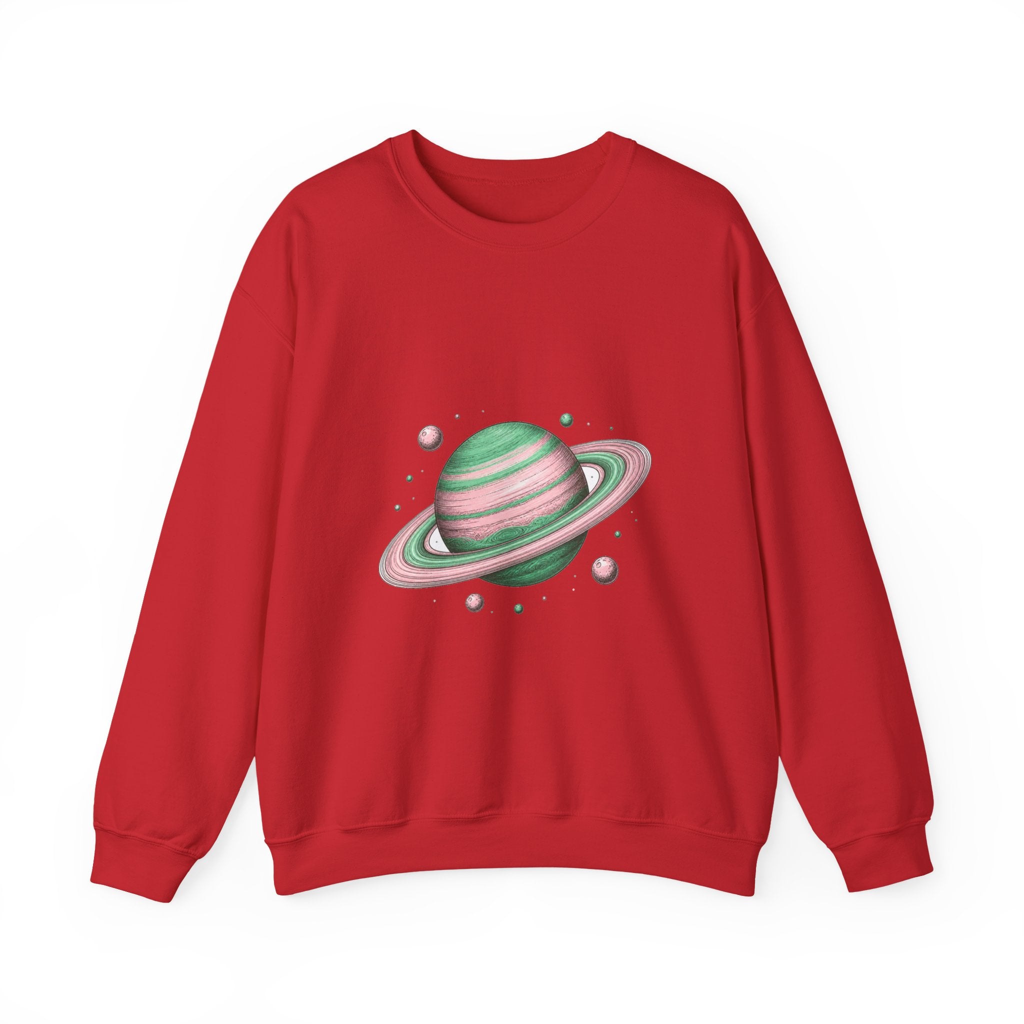 Matching Couple Sweatshirt - Saturn & Jupiter Matching Couple Premium Fleece Sweatshirt Hand-Drawn Art His Hers Anniversary Gift - Design A