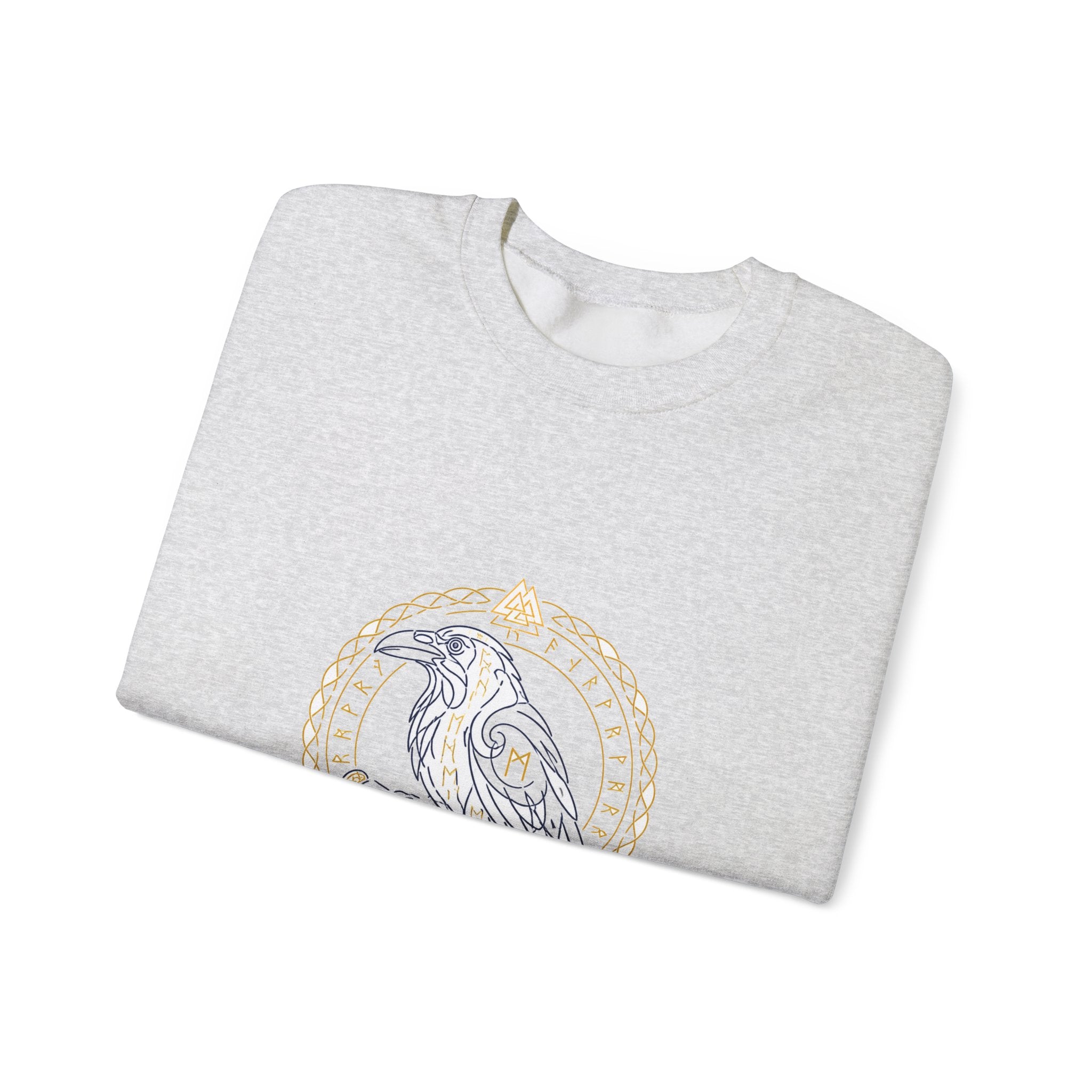 Matching Couple Sweatshirt - Huginn & Muninn Matching Couple Premium Fleece Sweatshirt Minimalist Art His Hers Christmas Gift - Design B