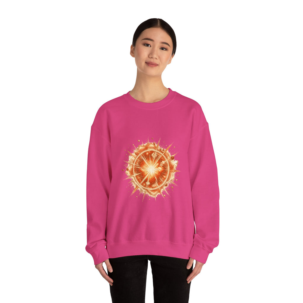 Matching Couple Sweatshirt - Galaxy & Supernova Matching Couple Crewneck Sweatshirt Hand-Drawn Art His Hers Best Friend Gift - Design B