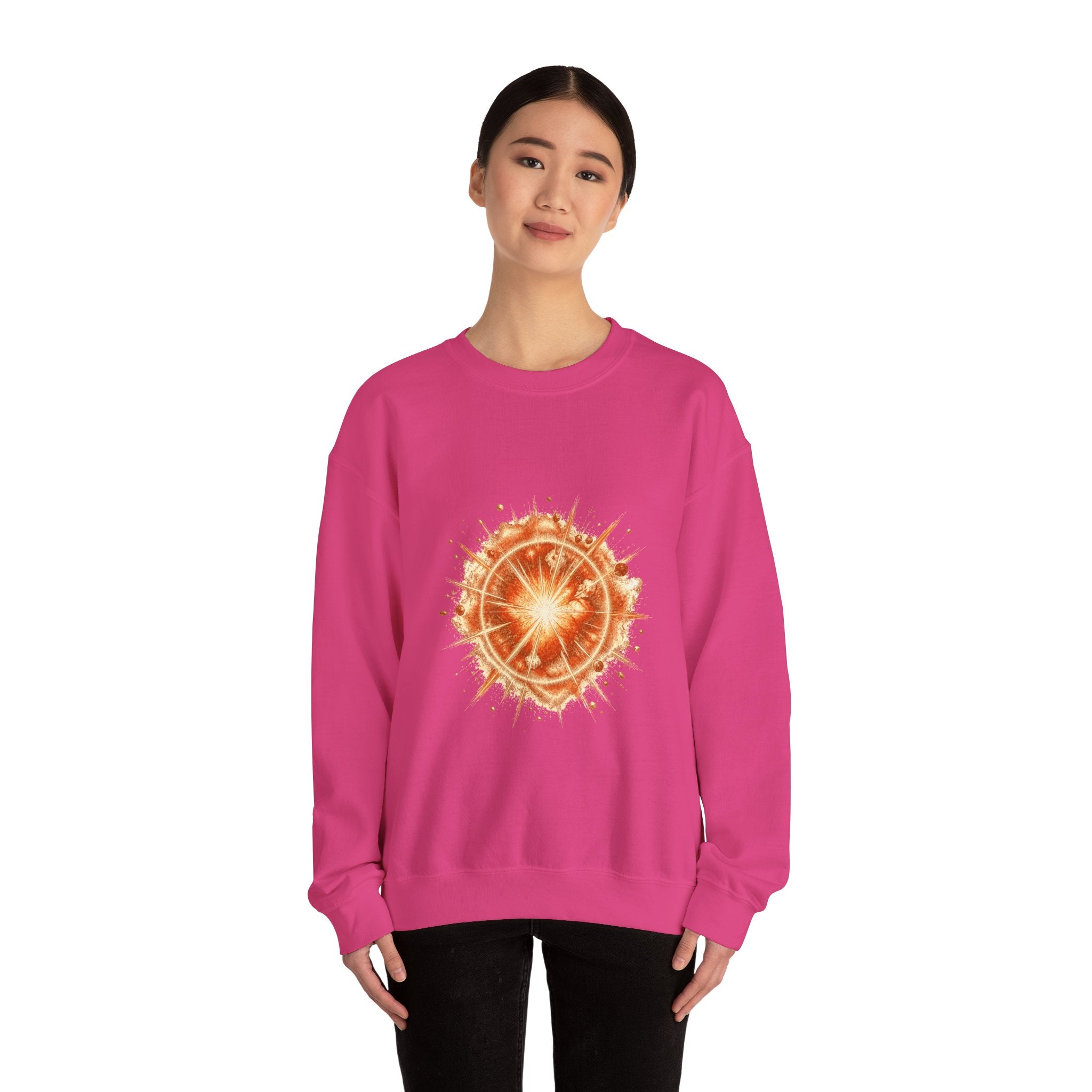 Matching Couple Sweatshirt - Galaxy & Supernova Matching Couple Crewneck Sweatshirt Hand-Drawn Art His Hers Best Friend Gift - Design B