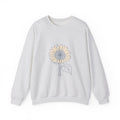 Matching Couple Sweatshirt - Sunflower & Moonflower Matching Couple Premium Fleece Sweatshirt Minimalist Art His Hers Christmas Gift - Design A