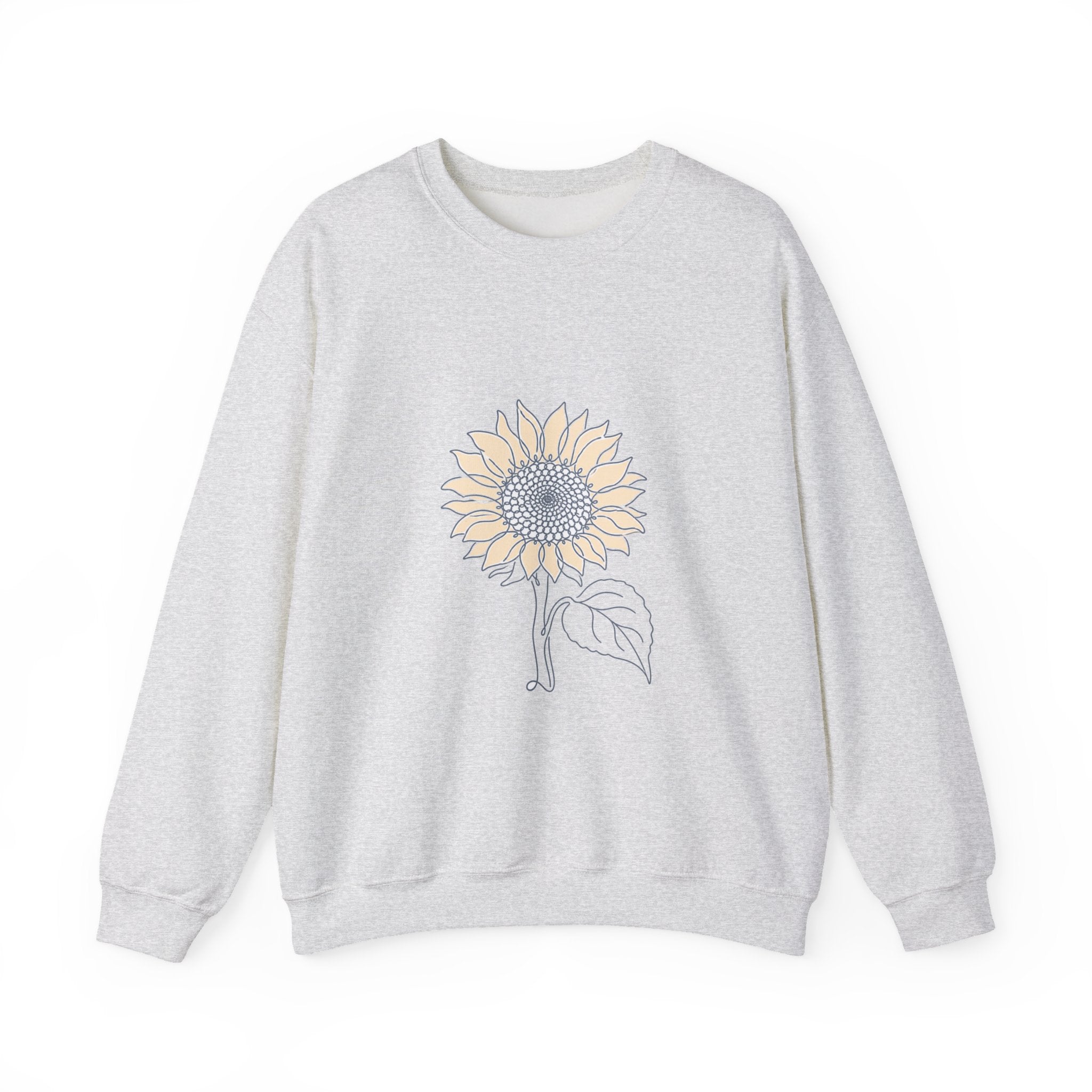 Matching Couple Sweatshirt - Sunflower & Moonflower Matching Couple Premium Fleece Sweatshirt Minimalist Art His Hers Christmas Gift - Design A