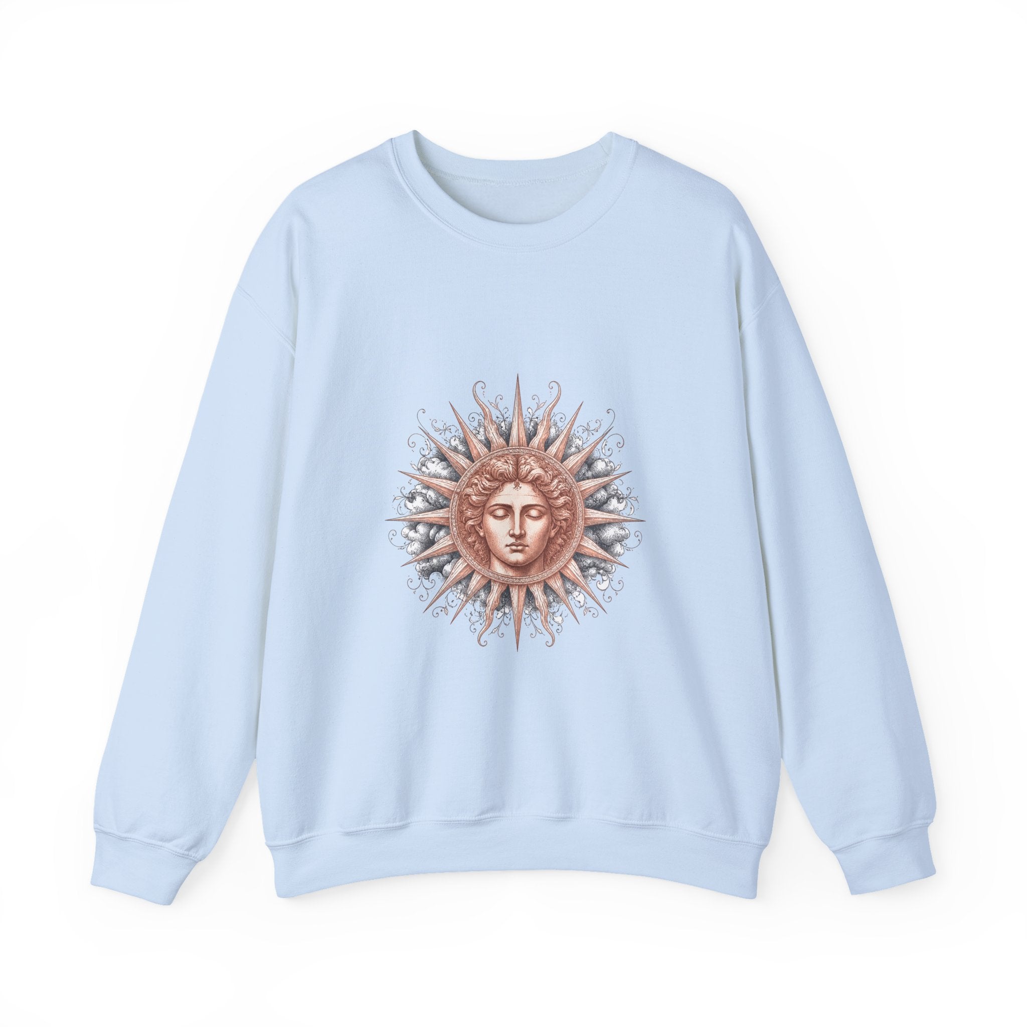 Matching Couple Sweatshirt - Helios & Selene Matching Couple Premium Fleece Sweatshirt Vintage Art His Hers Honeymoon Gift - Design A
