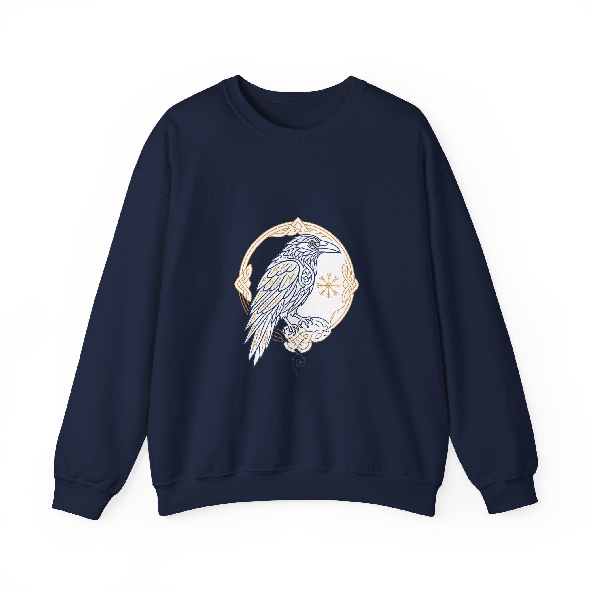 Matching Couple Sweatshirt - Huginn & Muninn Matching Couple Premium Fleece Sweatshirt Minimalist Art His Hers Christmas Gift - Design A