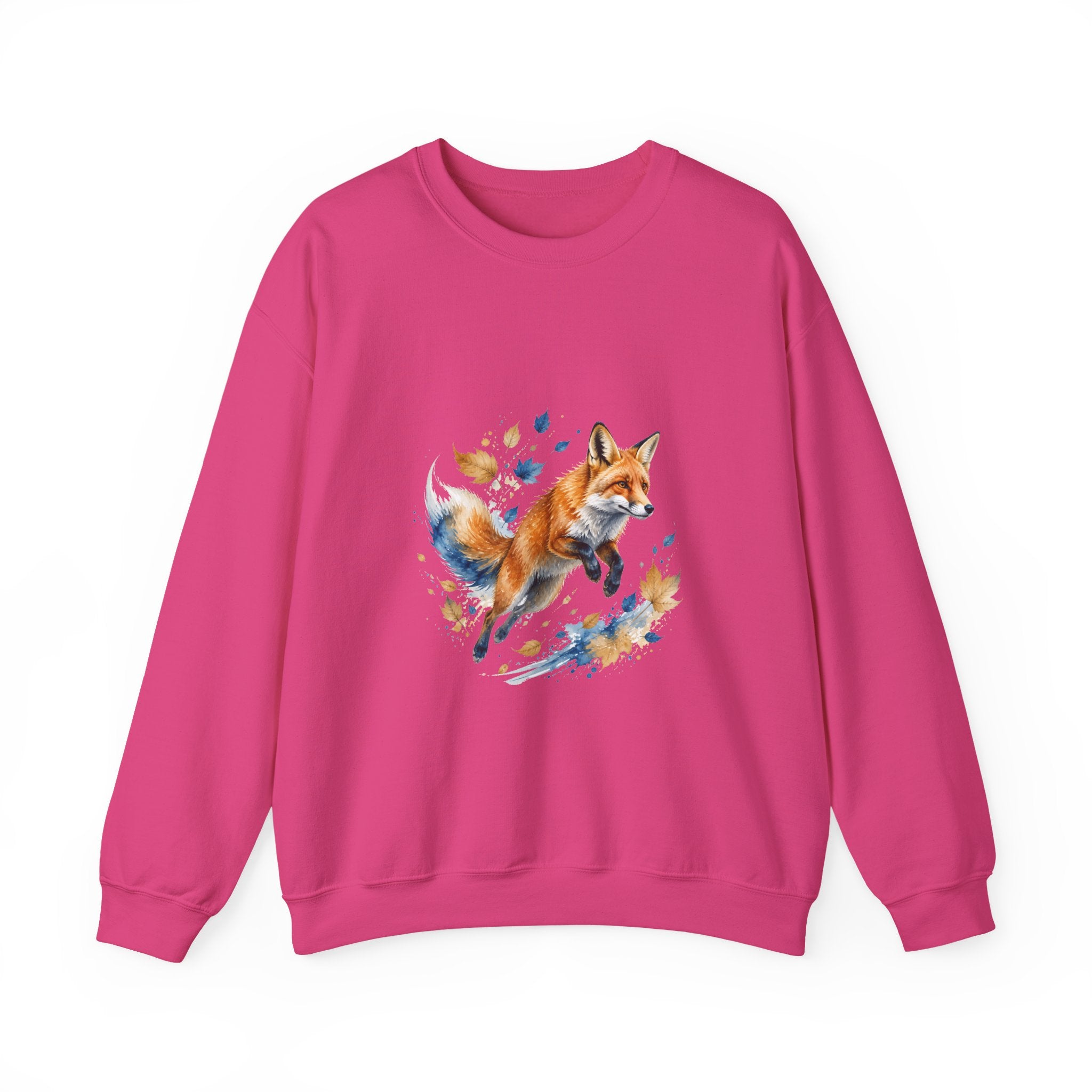 Matching Couple Sweatshirt - Fox & Rabbit Matching Couple Premium Fleece Sweatshirt Watercolor Art His Hers Birthday Gift - Design A