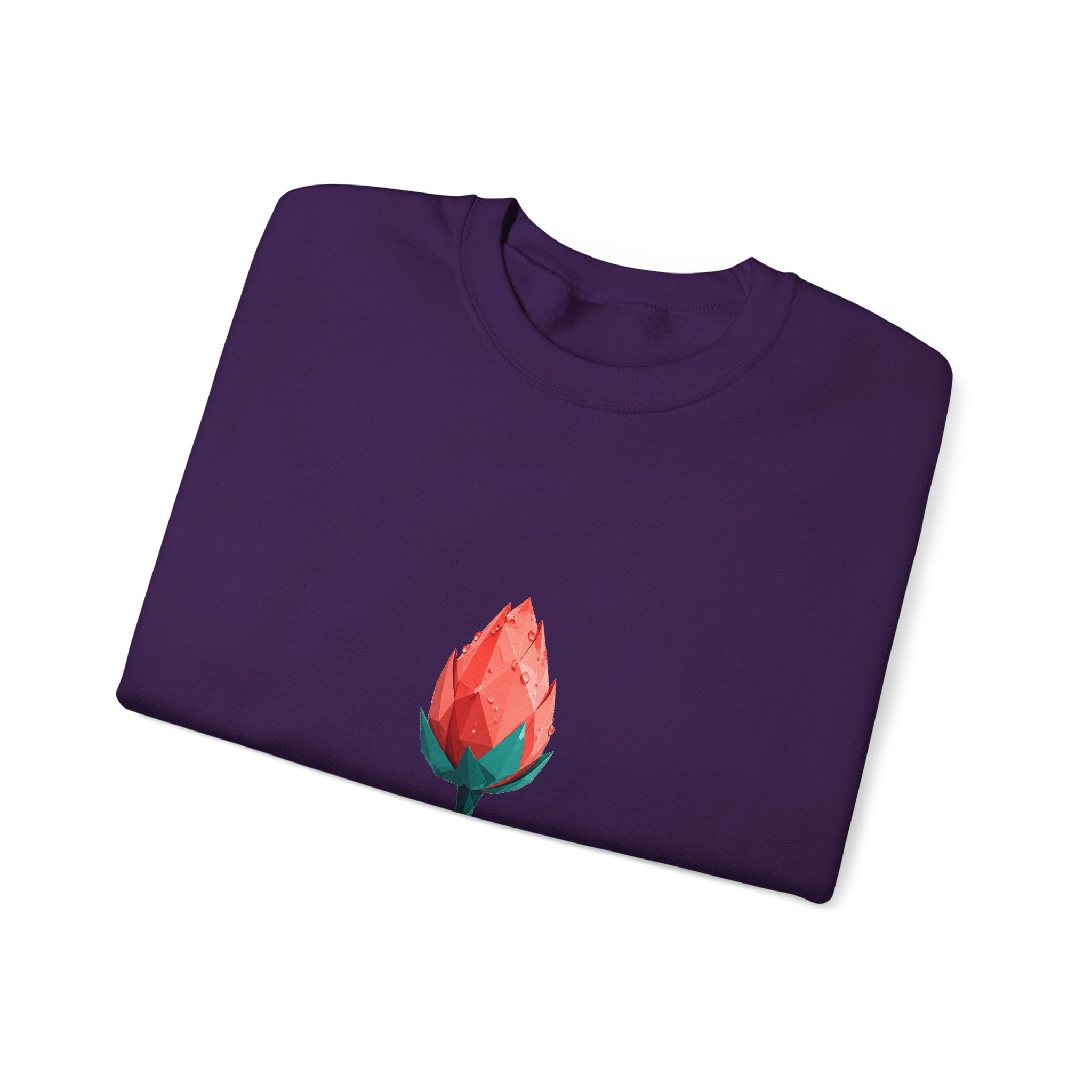 Matching Couple Sweatshirt - Open & Closed Lotus Matching Couple Premium Fleece Sweatshirt Geometric Art His Hers Love Gift - Design B