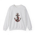 Matching Couple Sweatshirt - Anchor & Sail Matching Couple Premium Fleece Sweatshirt Watercolor Art His Hers Birthday Gift - Design A