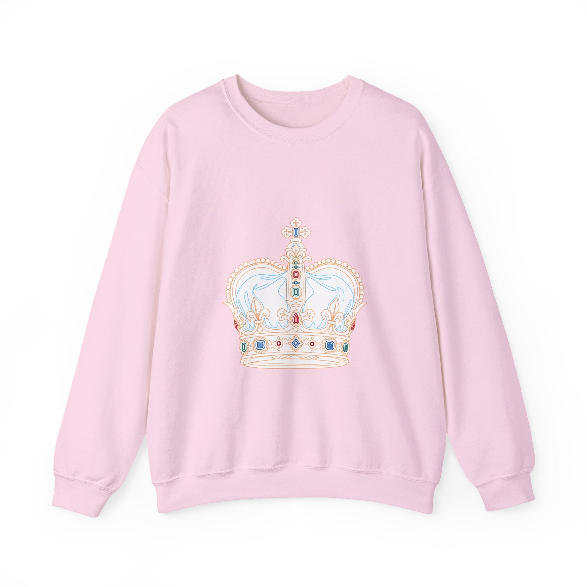 Matching Couple Sweatshirt - Crown & Shield Matching Couple Comfort Colors Crew Minimalist Art His Hers Christmas Gift - Design A