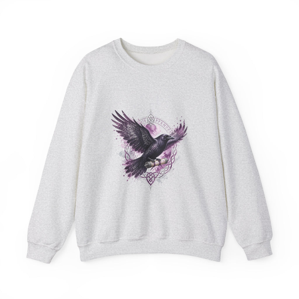 Matching Couple Sweatshirt - Huginn & Muninn Matching Couple Premium Fleece Sweatshirt Watercolor Art His Hers Birthday Gift - Design B