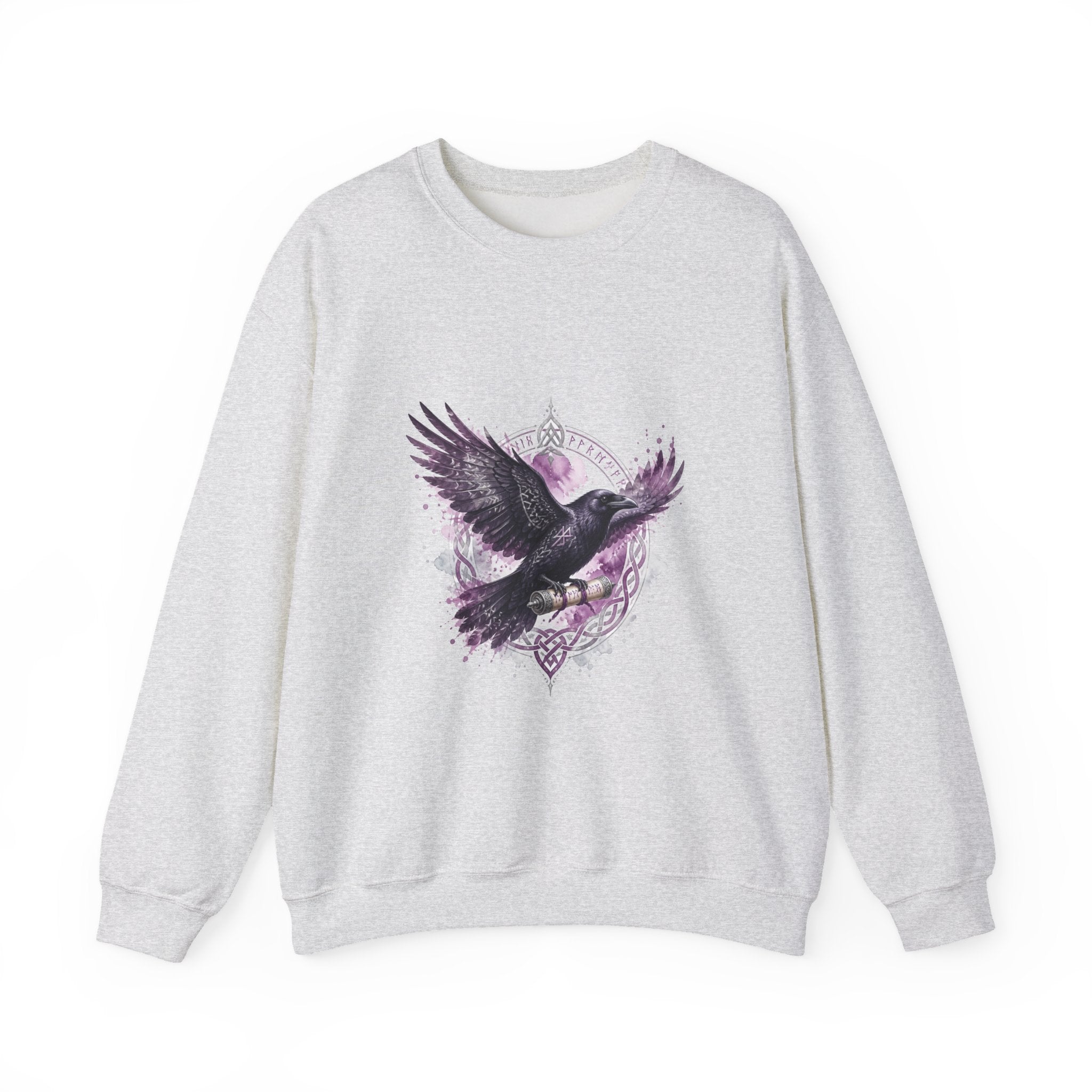 Matching Couple Sweatshirt - Huginn & Muninn Matching Couple Premium Fleece Sweatshirt Watercolor Art His Hers Birthday Gift - Design B