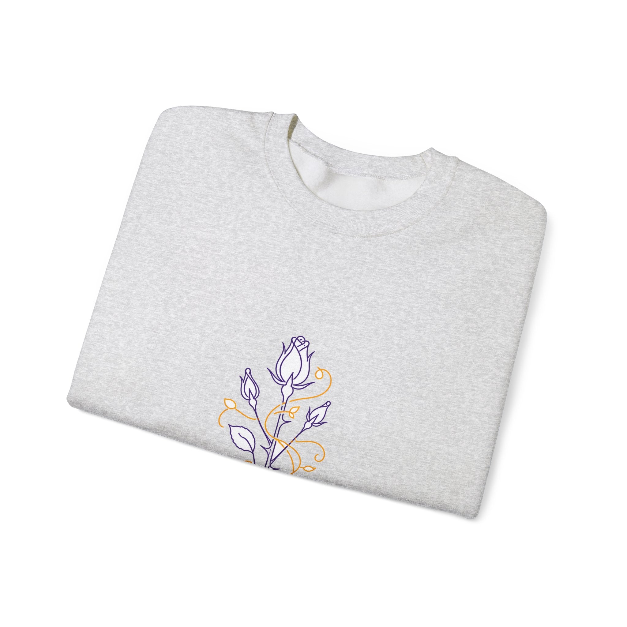 Matching Couple Sweatshirt - Rose & Thorn Matching Couple Premium Fleece Sweatshirt Minimalist Art His Hers Christmas Gift - Design B