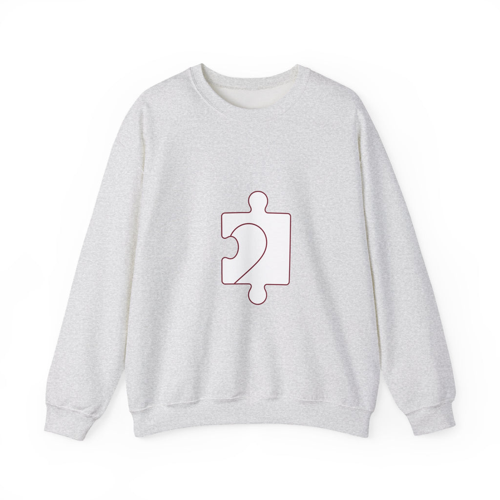 Matching Couple Sweatshirt - Puzzle Pieces Matching Couple Premium Fleece Sweatshirt Minimalist Art His Hers Christmas Gift - Design B