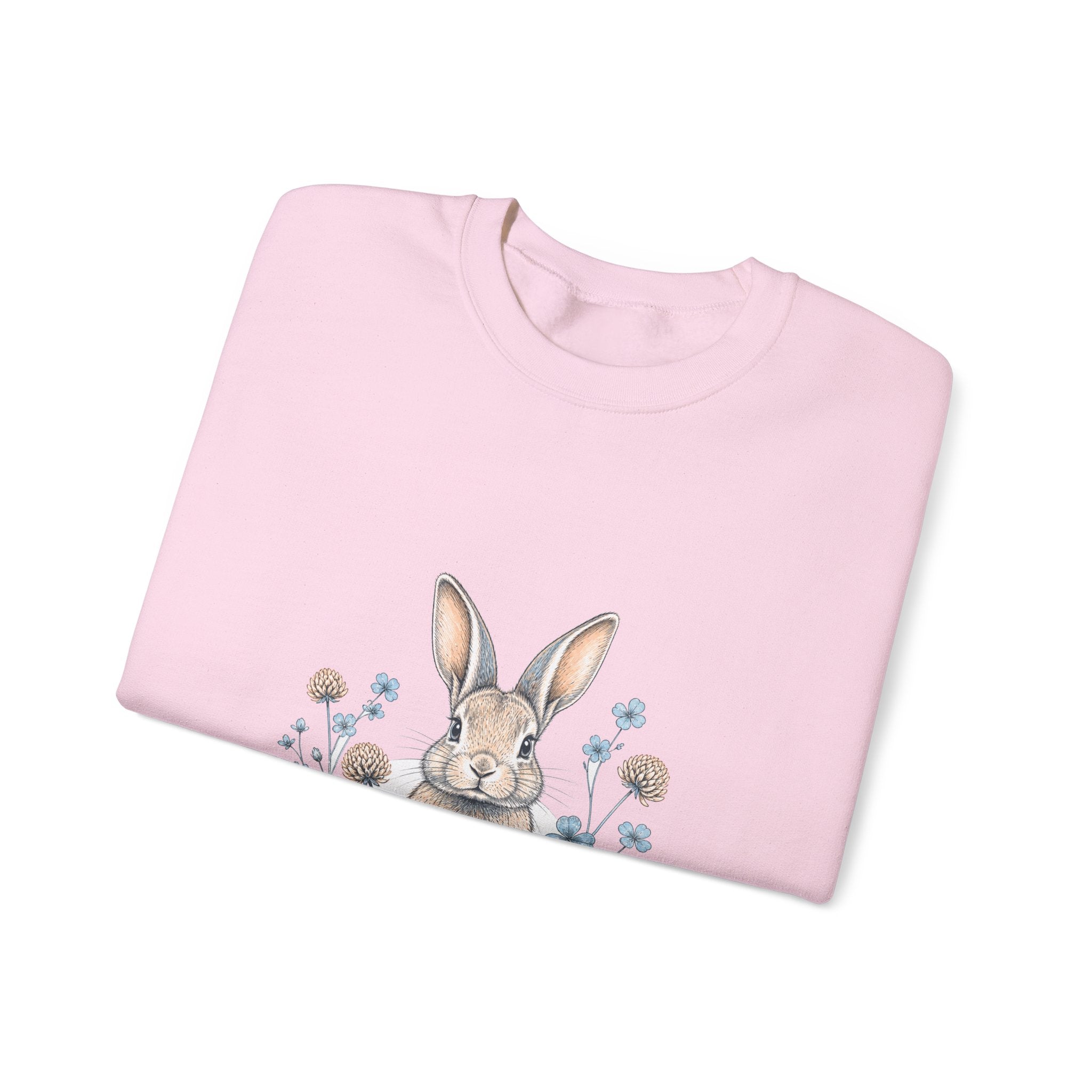 Matching Couple Sweatshirt - Fox & Rabbit Matching Couple Premium Fleece Sweatshirt Hand-Drawn Art His Hers Anniversary Gift - Design B