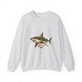 Matching Couple Sweatshirt - Shark & Dolphin Matching Couple Crewneck Sweatshirt Geometric Art His Hers Couple Gift - Design A