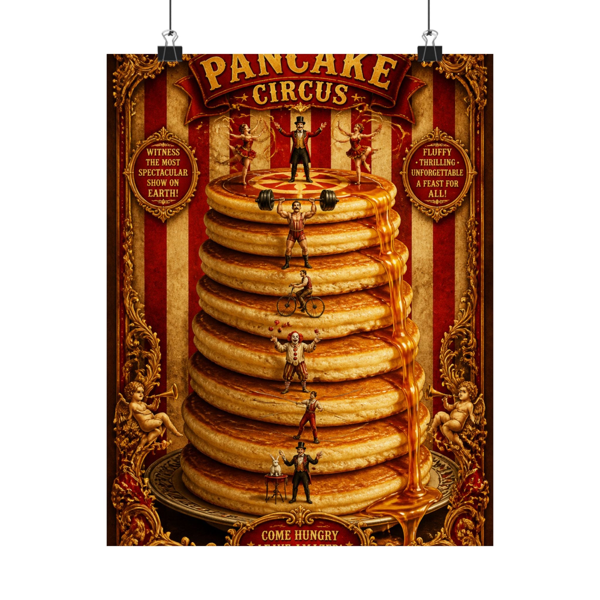 Pancake Stack Platform Wall Art Poster 24×36 Baroque Studio Decor Maximalist Print