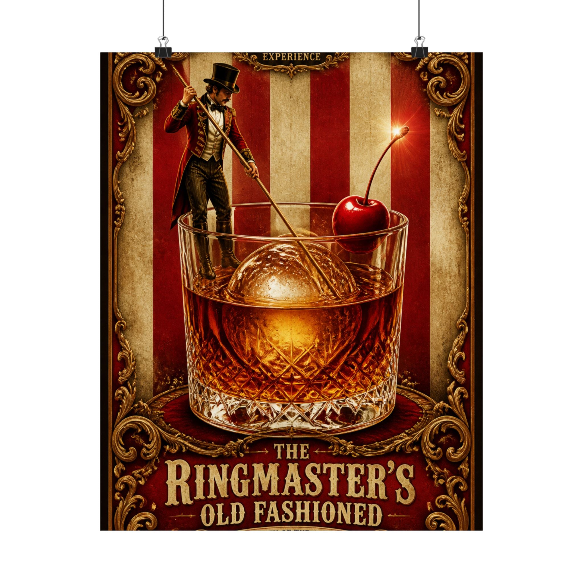 Old Fashioned Ringmaster Wall Art Poster 18×24 Baroque Home Office Decor Maximalist Print