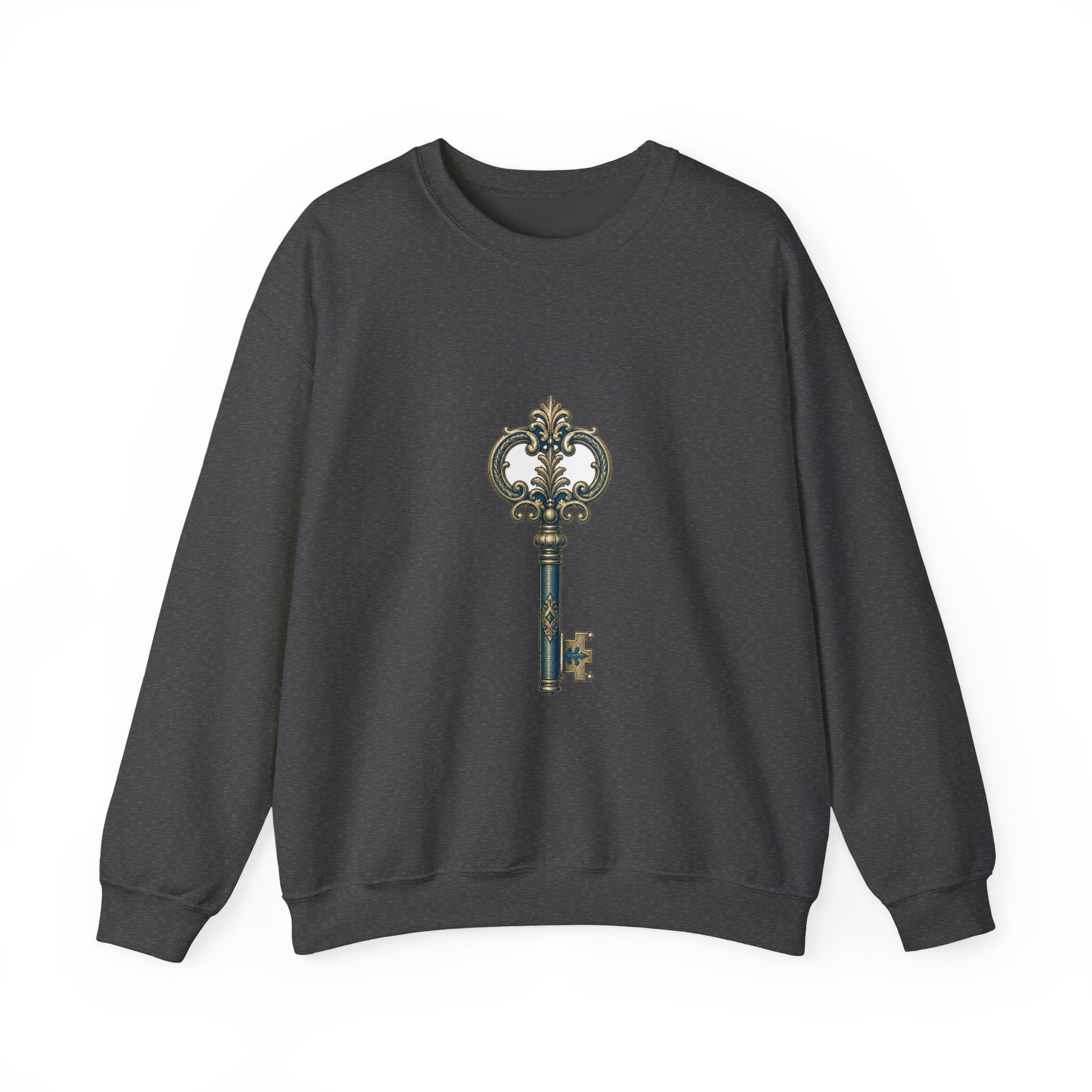 Matching Couple Sweatshirt - Key & Lock Matching Couple Crewneck Sweatshirt Vintage Art His Hers Wedding Gift - Design A