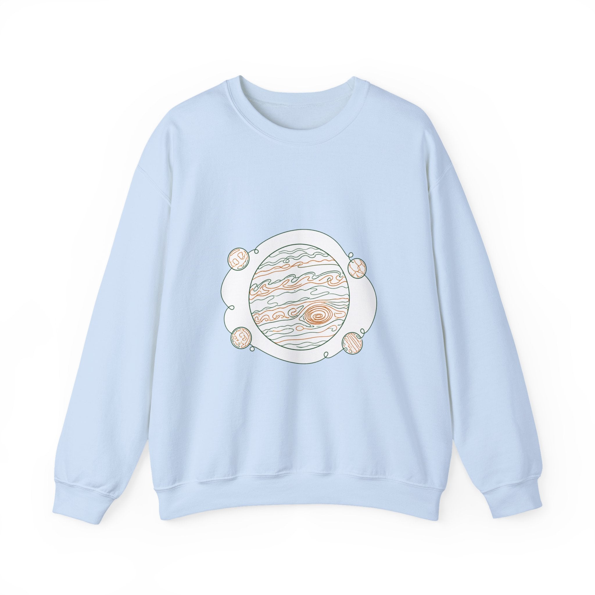 Matching Couple Sweatshirt - Saturn & Jupiter Matching Couple Comfort Colors Crew Minimalist Art His Hers Christmas Gift - Design B