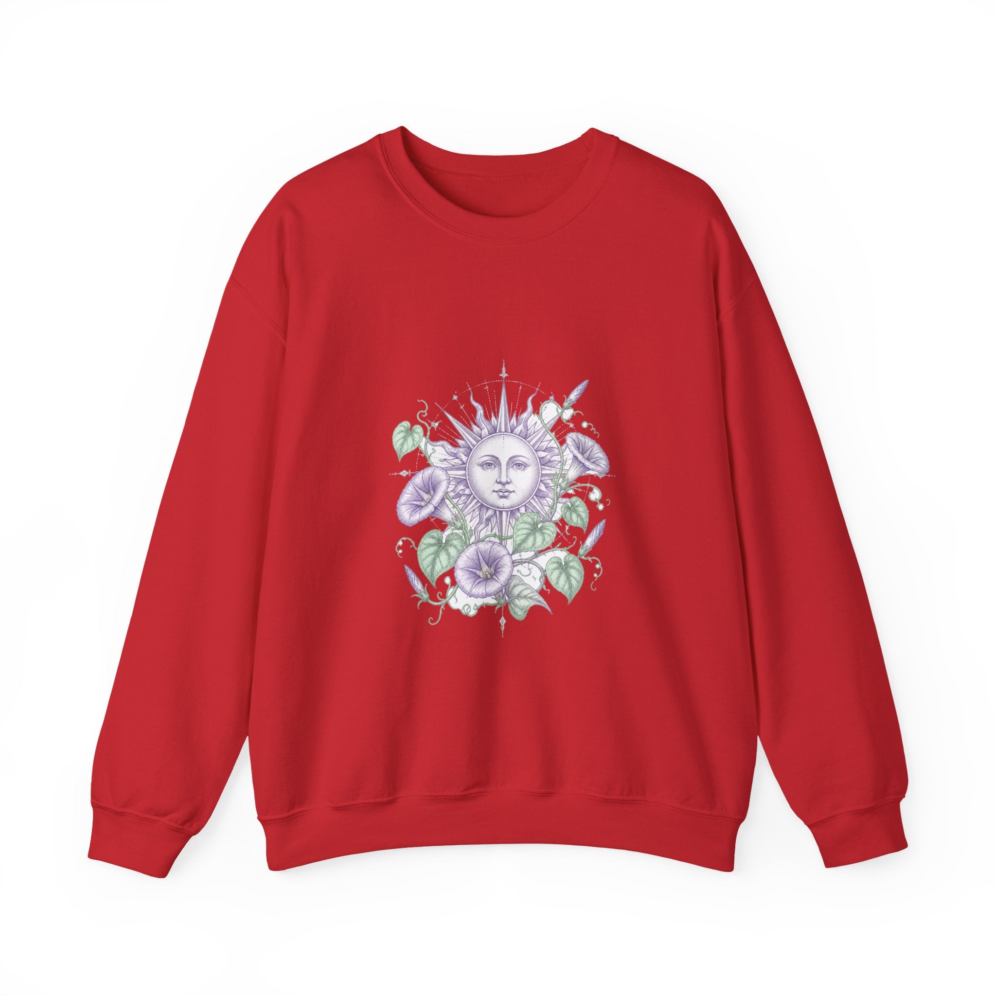 Matching Couple Sweatshirt - Sun & Moon Matching Couple Crewneck Sweatshirt Vintage Art His Hers Wedding Gift - Design B