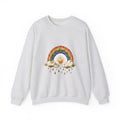 Matching Couple Sweatshirt - Storm & Rainbow Matching Couple Premium Fleece Sweatshirt Geometric Art His Hers Love Gift - Design B
