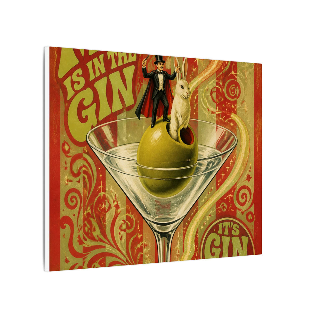 Martini Magician Wall Art Canvas 24×36 Psychedelic Dining Room Decor Maximalist Print